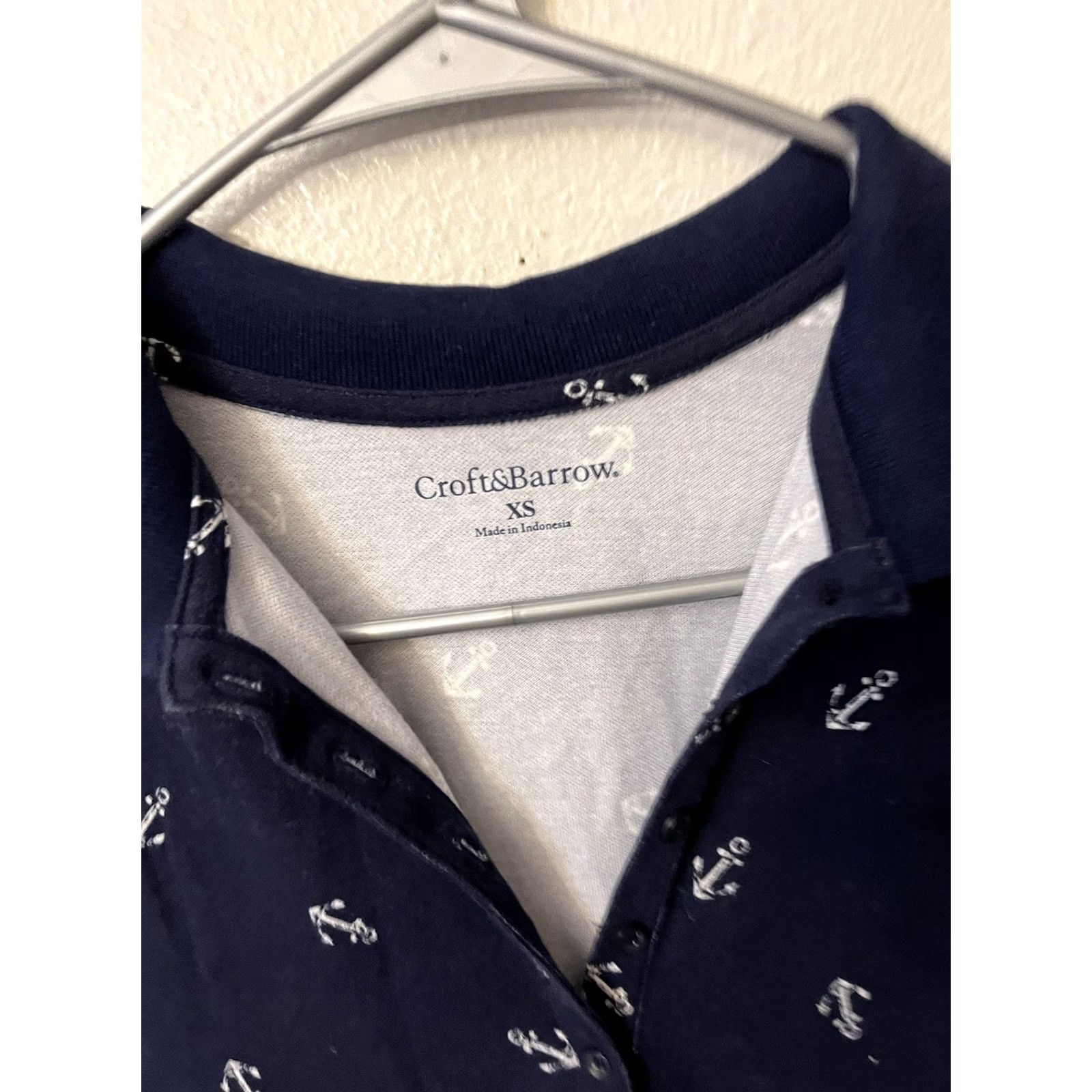 Croft & Barrow Croft & Barrow Shirt Dress Women’s XS Navy Blue Anchors Cotton Casual Polo Size XS / US 0-2 / IT 36-38 - 2 Thumbnail