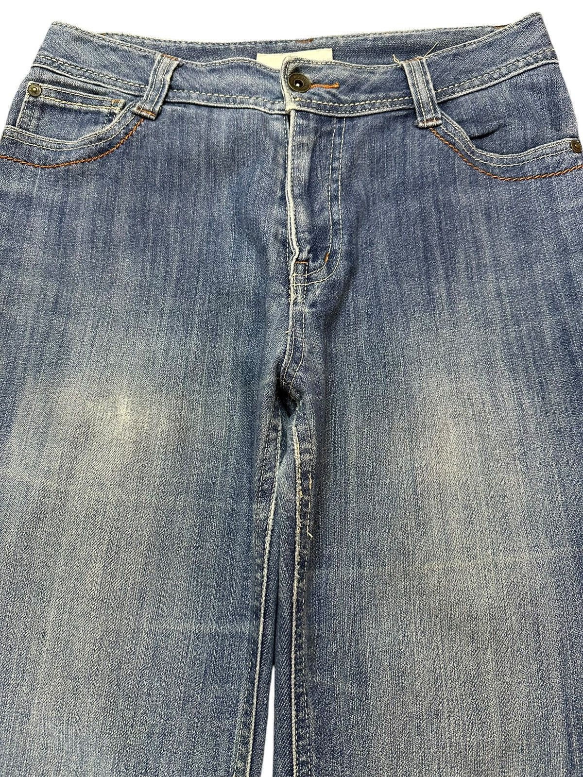 If Six Was Nine Vintage Japanese Brand Blue Faded Wash Style Wide Leg Jeans Size US 30 / EU 46 - 3 Thumbnail