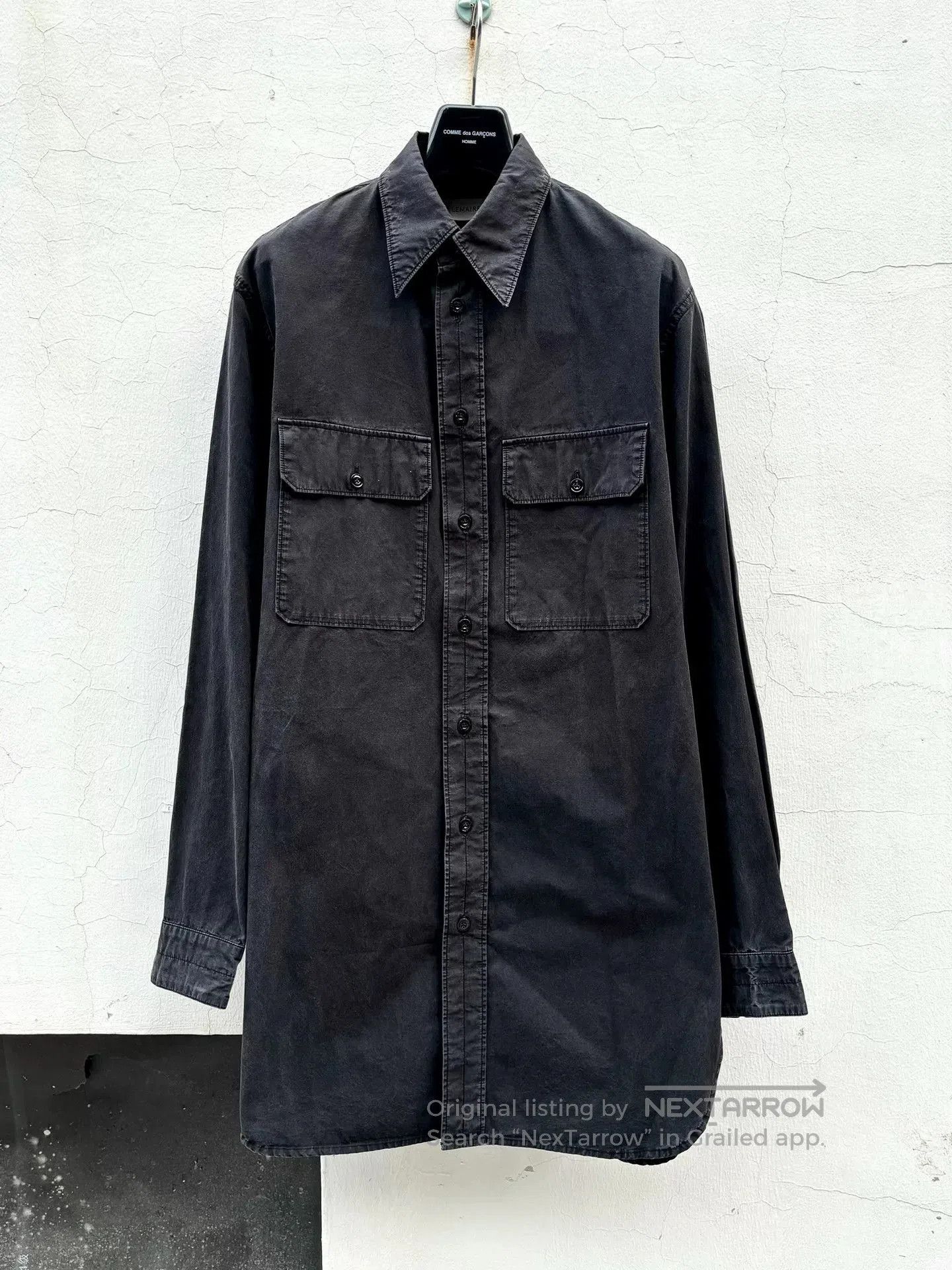 Lemaire Lemaire Carbon Gray Long Shirt. Size US L / EU 52-54 / 3 - 1 Thumbnail