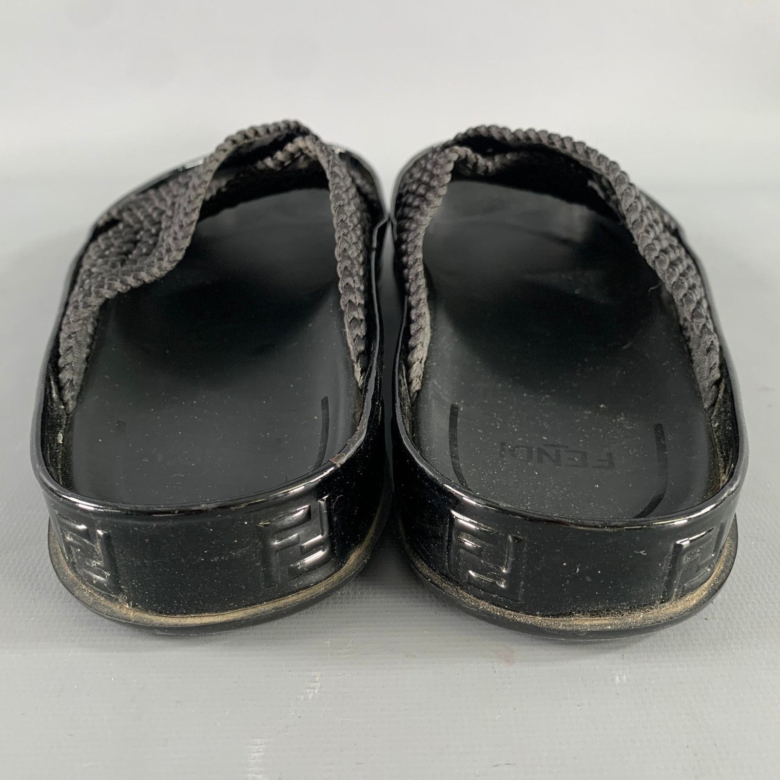 Hermes HERMES Size 11 Black Leather Slide Sandals Size US 11 / EU 44 - 3 Thumbnail