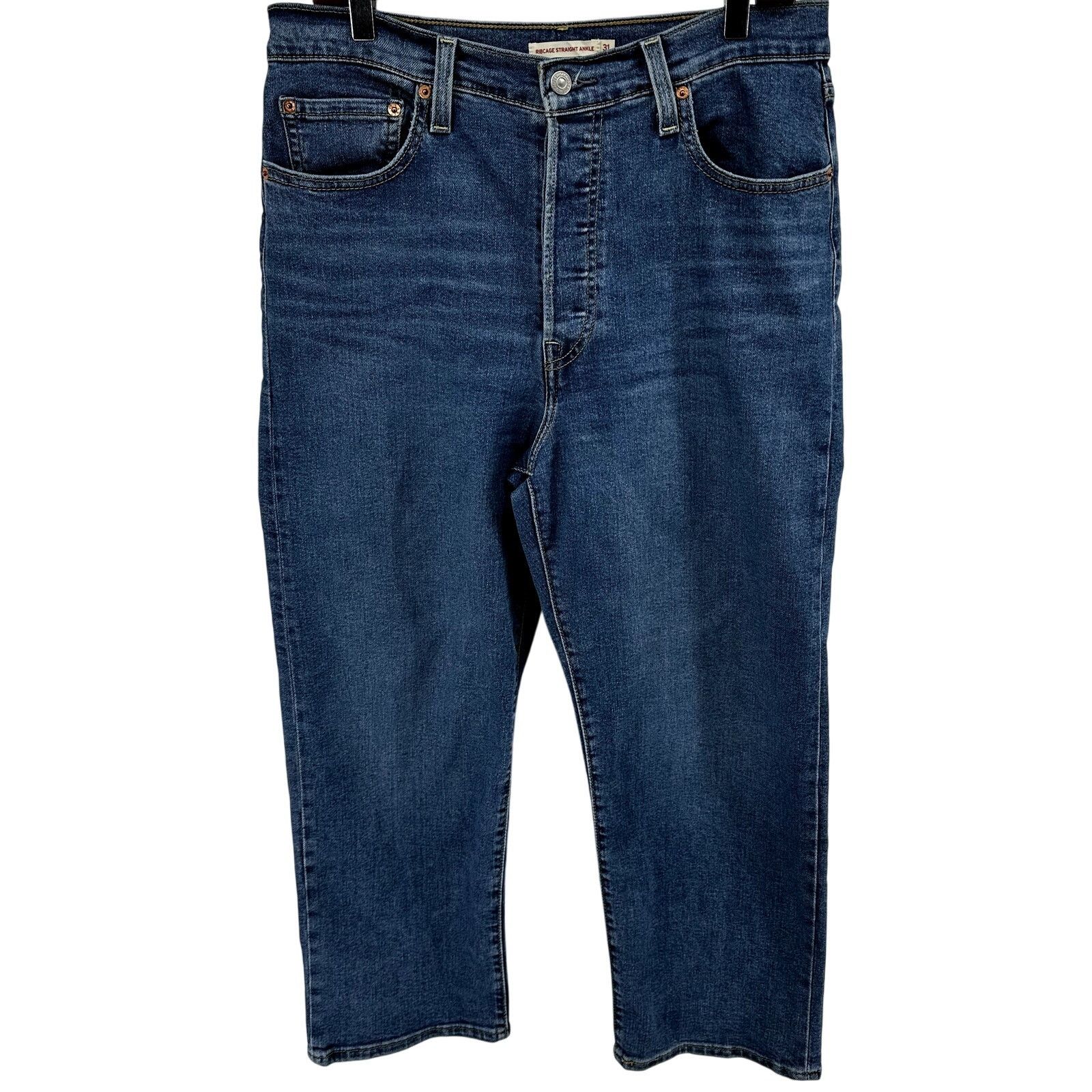 Levi's Levi's Ribcage Straight Ankle Jeans 12" Cotton Slide 31"x27" Size 31" - 2 Thumbnail