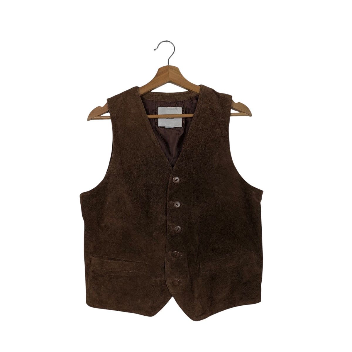 Japanese Brand 📌Vintage Utility Biker Vest Genuine Leather Red Skins Size US M / EU 48-50 / 2 - 2 Thumbnail