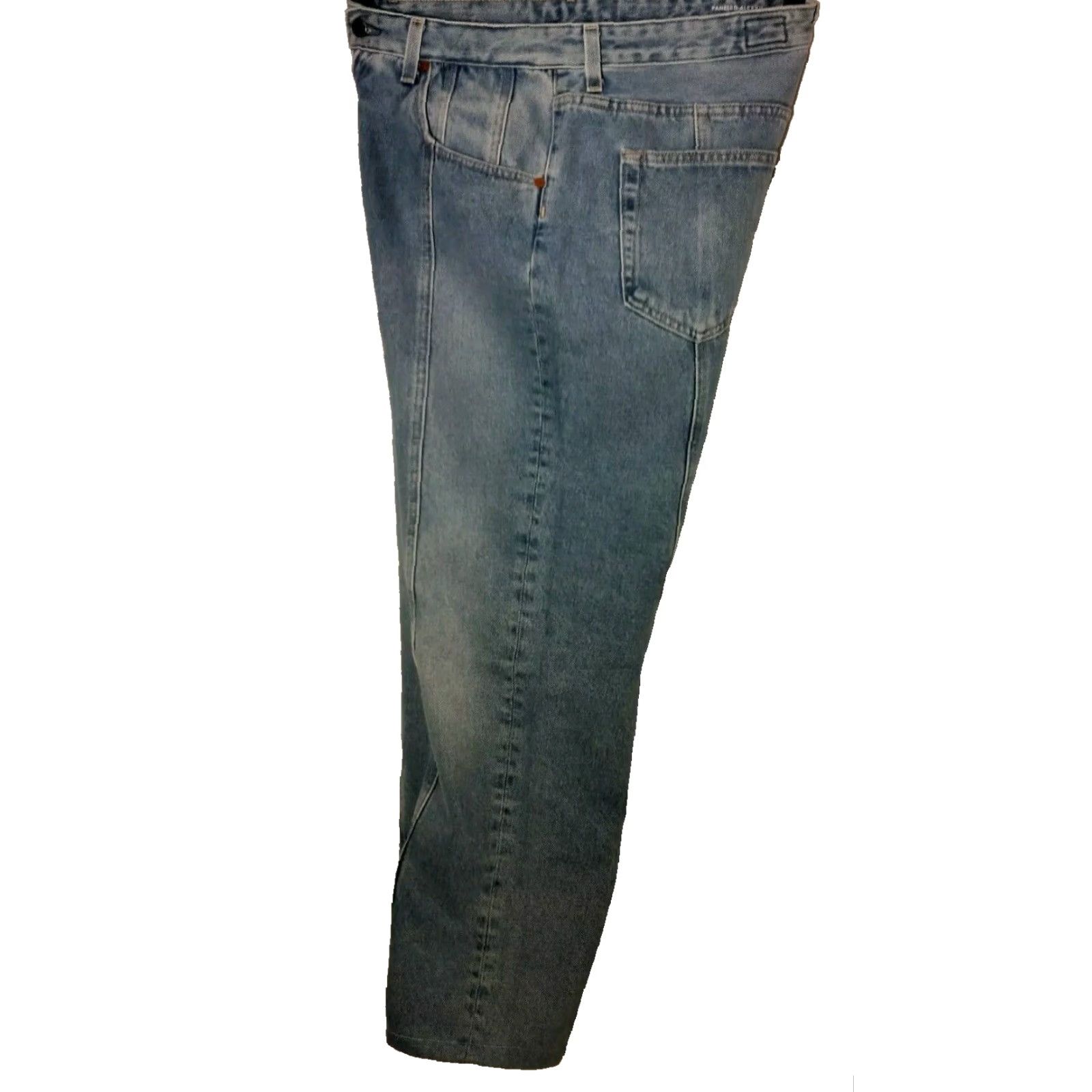 ALEXIS VINTAGE AG Adriano Goldschmied Jeans Paneled Alexxis Straight Women 32 Light Blue Denim Size 24" / US 00 / IT 34 - 3 Thumbnail