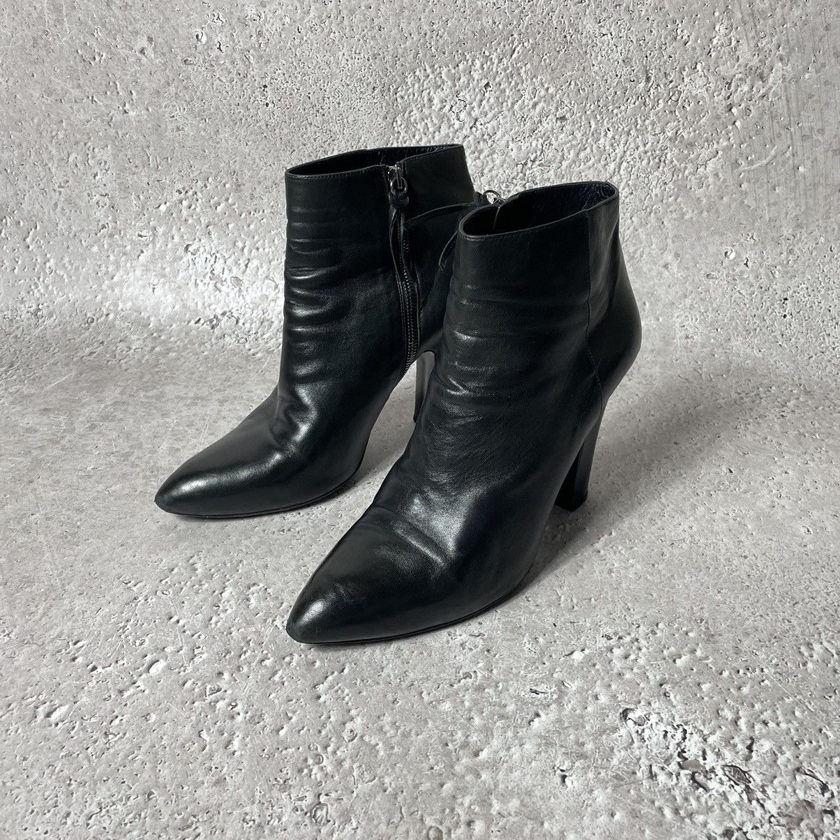 Prada × Vintage Mi Miu Black Leather Ankle Boots sz 39 Size US 9.5 / IT 39.5 - 1 Thumbnail