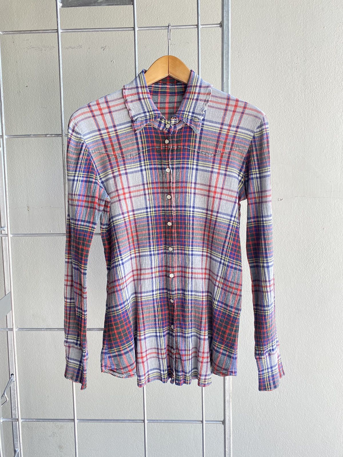 Tsumori Chisato plaid crepe shirt