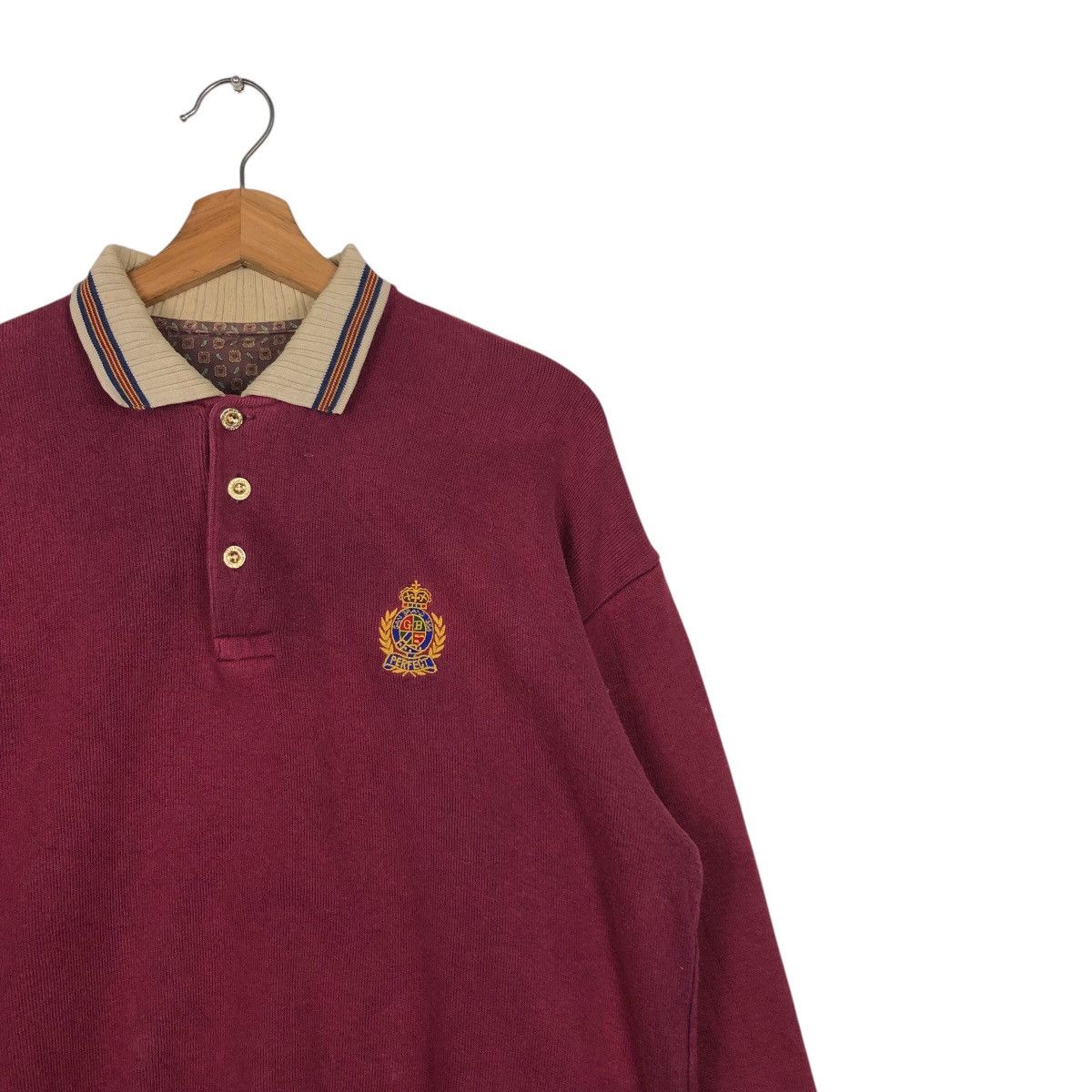 Japanese Brand Vintage College Collar Sweatshirt Unknown Brand IsseyMiyake Size US M / EU 48-50 / 2 - 7 Thumbnail