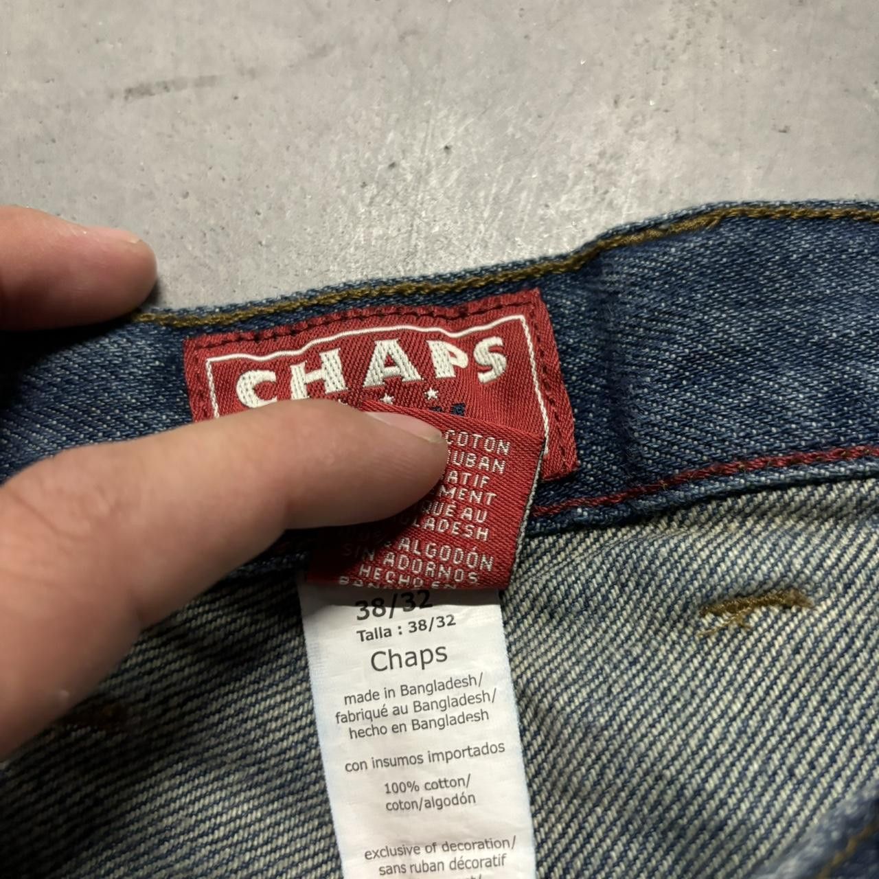 Japanese Brand × Vintage Crazy Vintage Y2K/2000s Baggy Grunge Dark Wash Skater Denim Jeans! Size US 38 / EU 54 - 8 Thumbnail