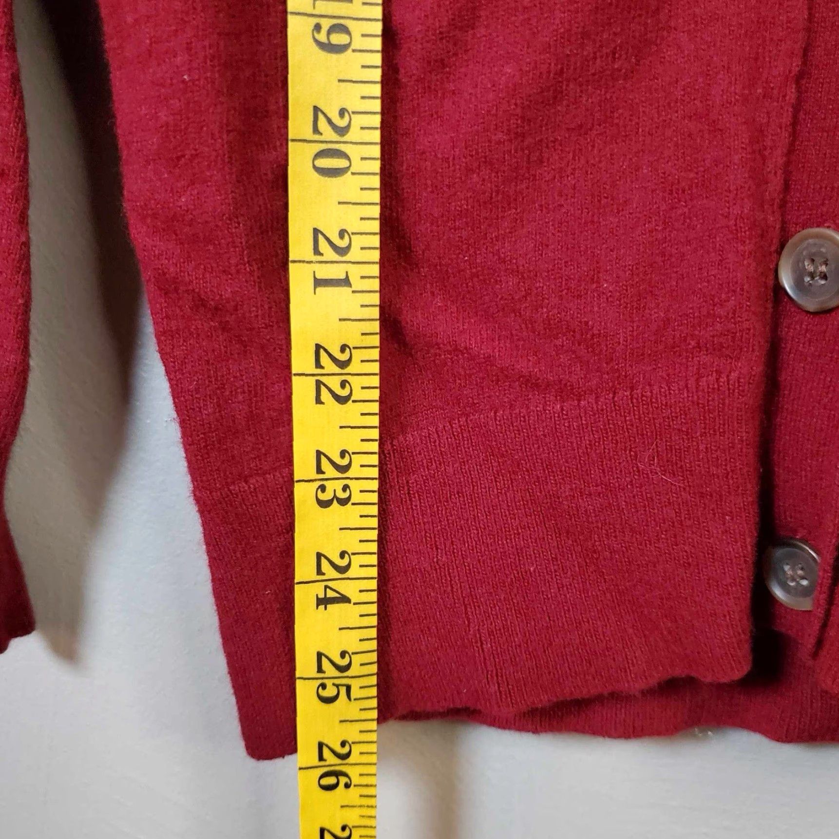 J.Crew J.CREW Cardigan Wool Blend Long Sleeve Button Up Red M Womens Shirt Size M / US 6-8 / IT 42-44 - 4 Thumbnail