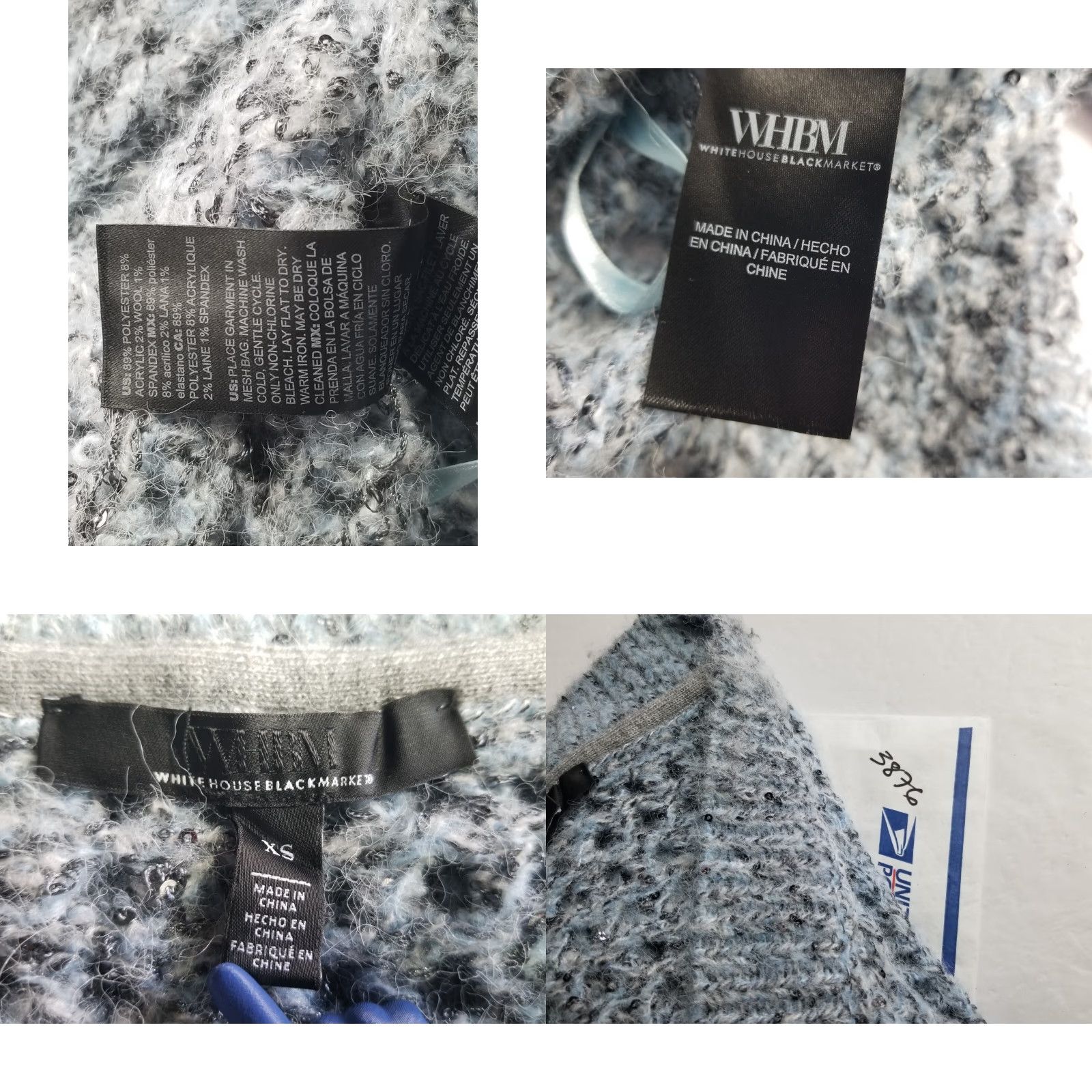 White House Black Market White House Black Market Sweater Women’s XS Blue Embellished Rhinestones Size XS / US 0-2 / IT 36-38 - 9 Thumbnail