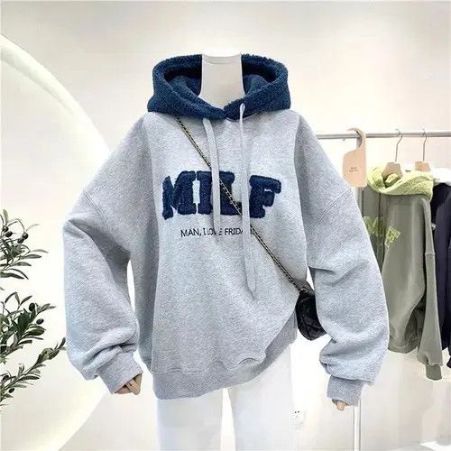 Japanese Brand Fashion Patchwork Oversize Sweatshirt Size ONE SIZE - 7 Thumbnail