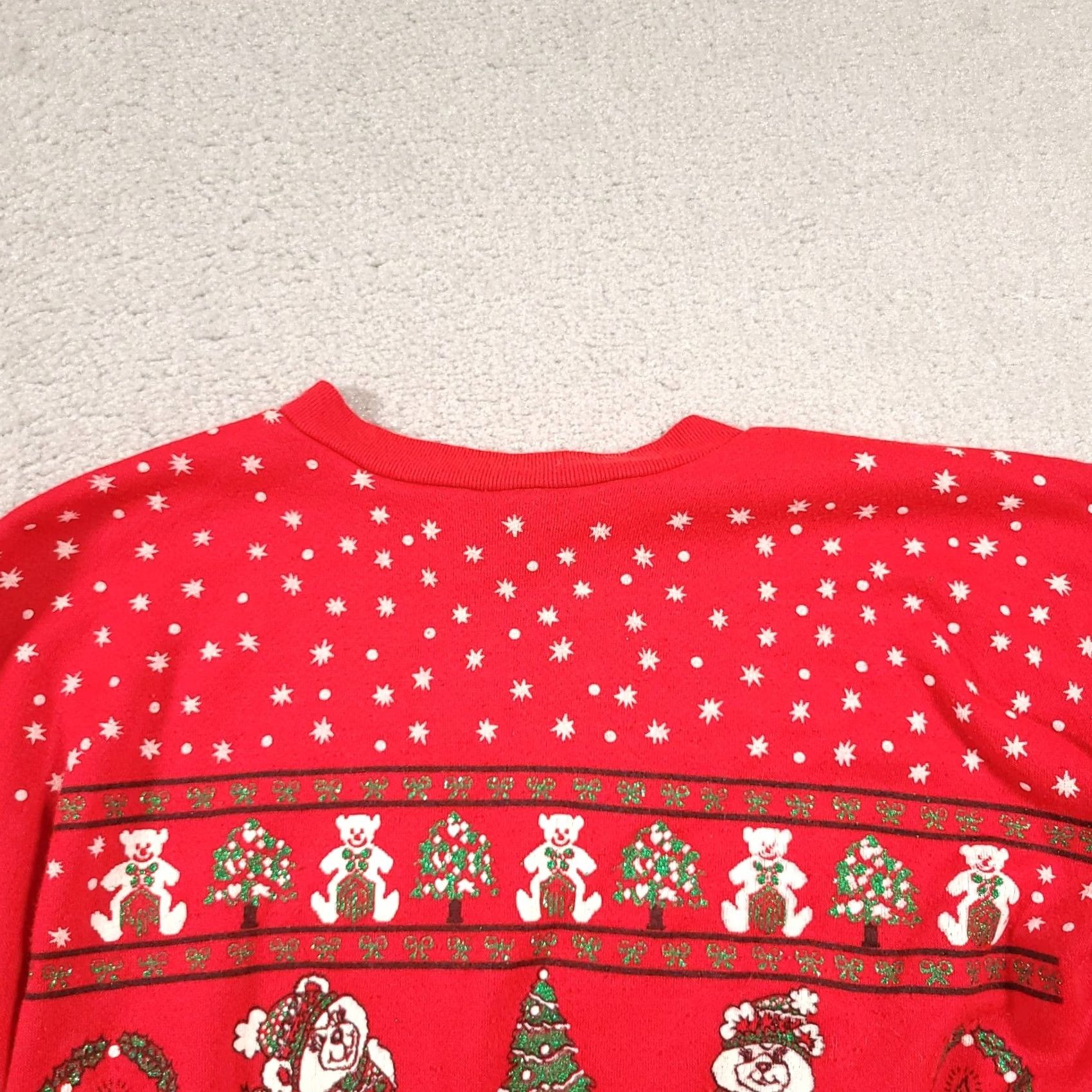Vintage VINTAGE Grandma Christmas Sweater Teddy Bear Womens Large Red Acrylic USA Made Sweater Pullover Knit Mens? Womens Size L / US 10 / IT 46 - 3 Thumbnail
