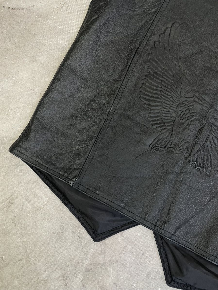 Harley Davidson Leather Vest Western harley davidson style biker vibe y2k Size US M / EU 48-50 / 2 - 11 Thumbnail