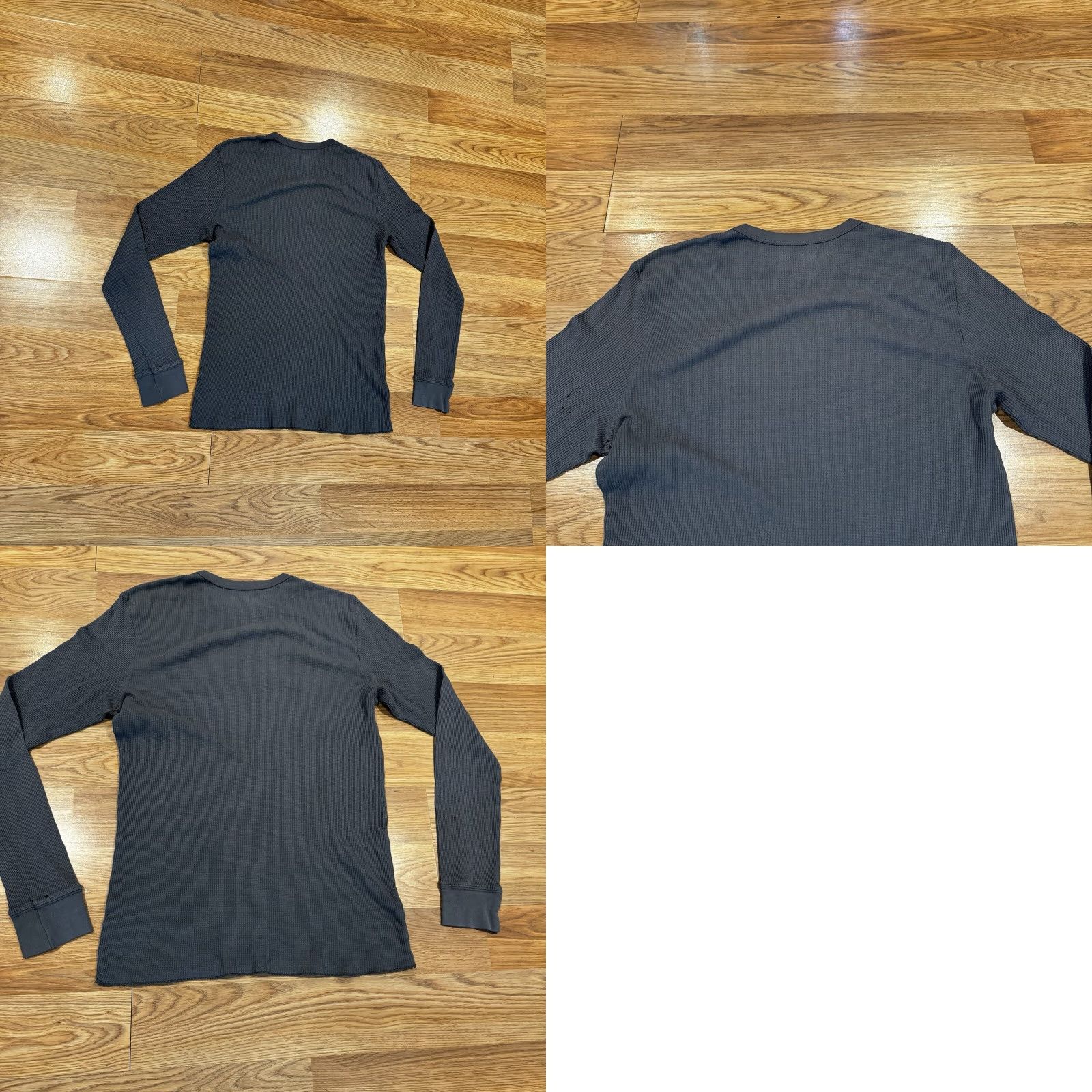 Affliction Famous Stars Y2K Waffle Knit Thermal Long Sleeve T-Shirt Affliction Grunge Gray L Men Stars Size US L / EU 52-54 / 3 - 8 Thumbnail