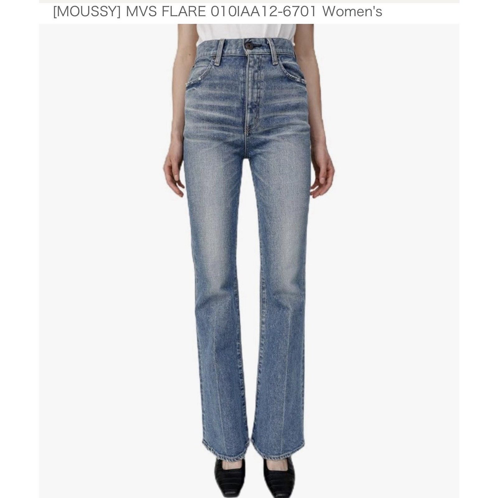 MOUSSY Moussy MVS SW Flare Jean Medium Blue Wash Japan Made Sz 25 Size 25" / US 0 / IT 36 - 12 Thumbnail