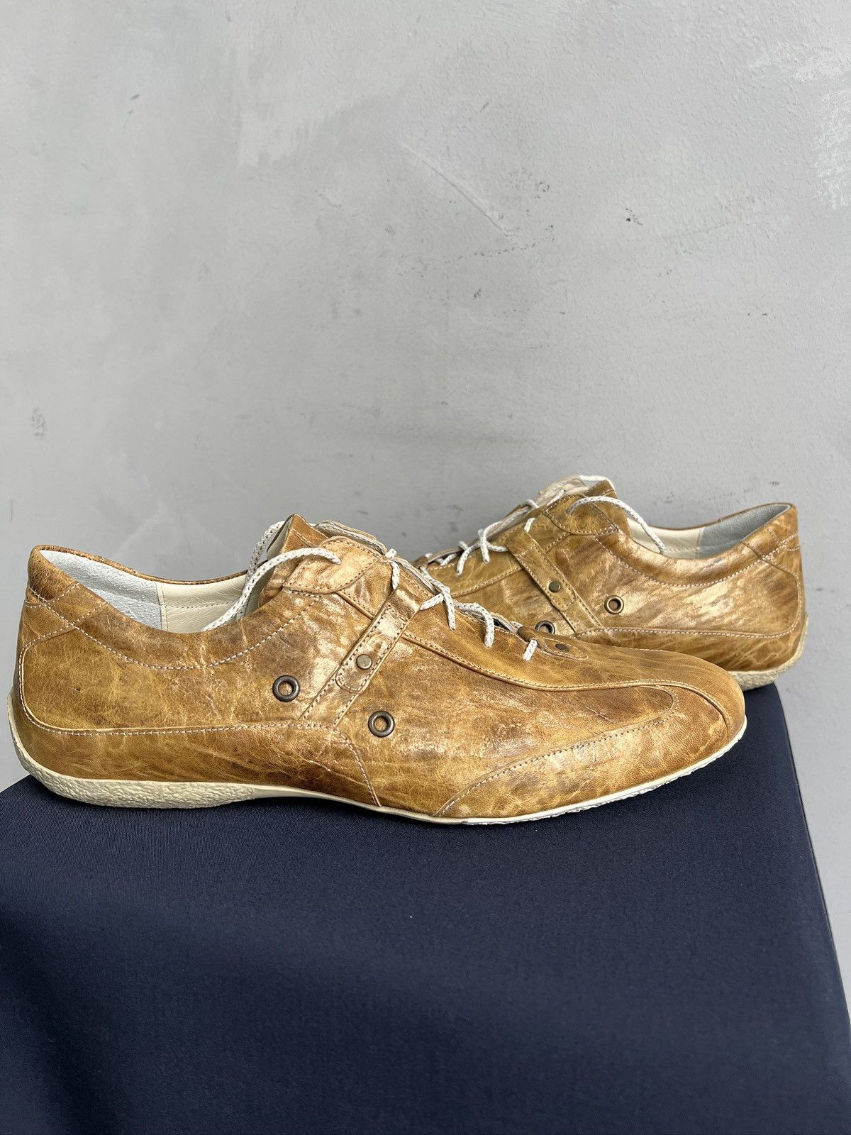 No Faith Studios Leather low avant garde y2k fashion boots Dirk bikkembergs Size US 10.5 / EU 43-44 - 8 Thumbnail