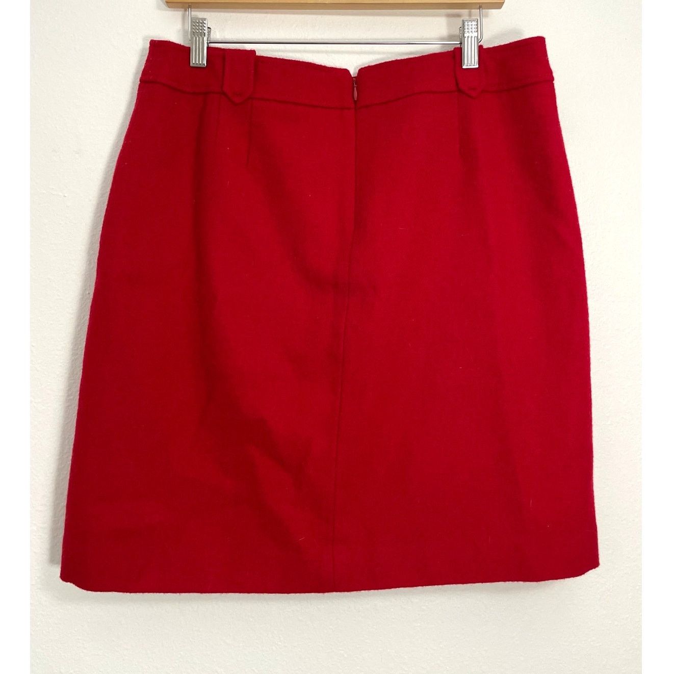 Other Talbots Wool Blend Chic Mini Skirt Women's 12 Red Size 34" / US 12 / IT 48 - 2 Thumbnail