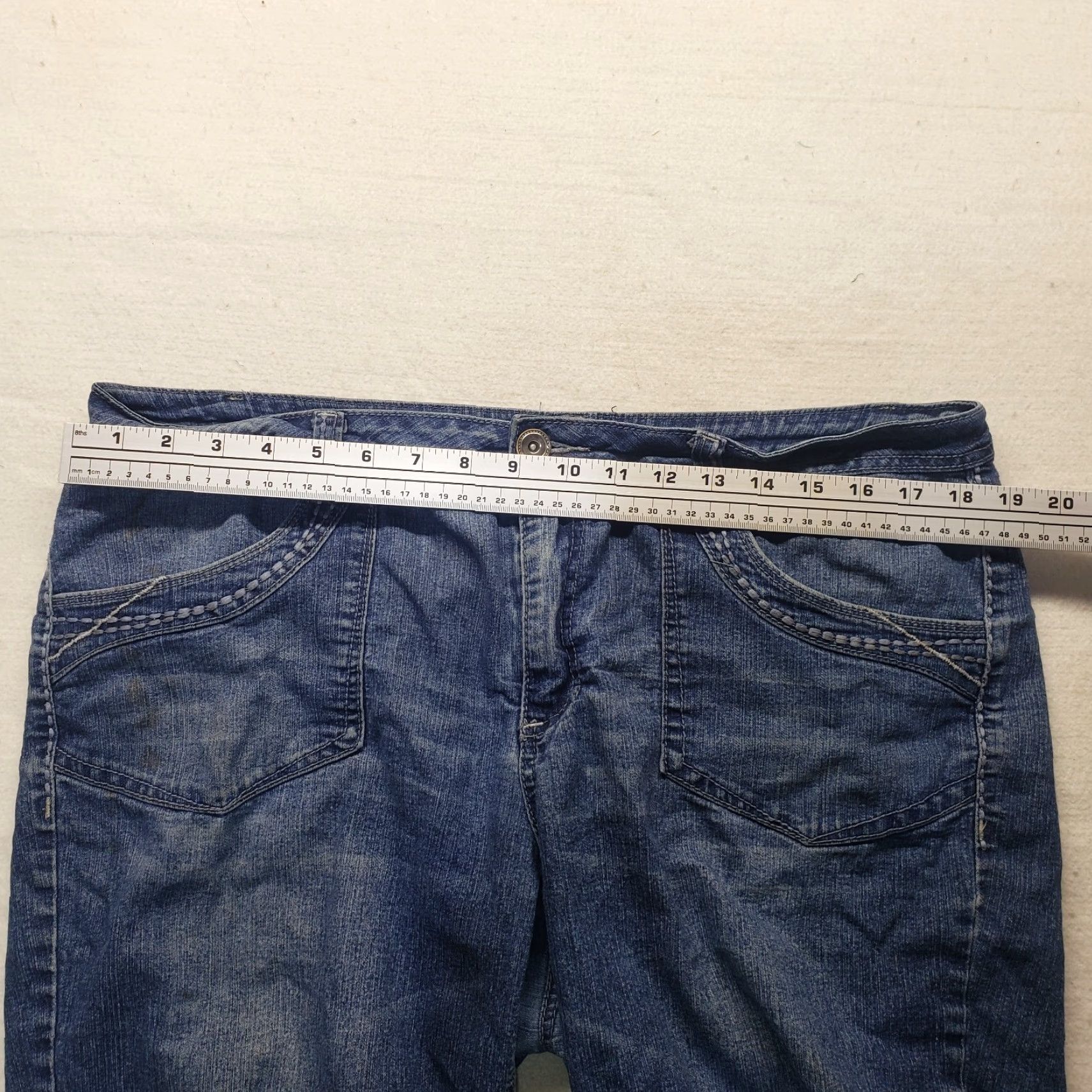 Denime Blue Identity Blue Identity Jean Shorts Denim Shorts Women Adult Size 10 Regular Inseam 12" Flat Front Cuffed Stretch Denim Shorts Women - 10 - Blue Size 32" / US 10 / IT 46 - 3 Thumbnail