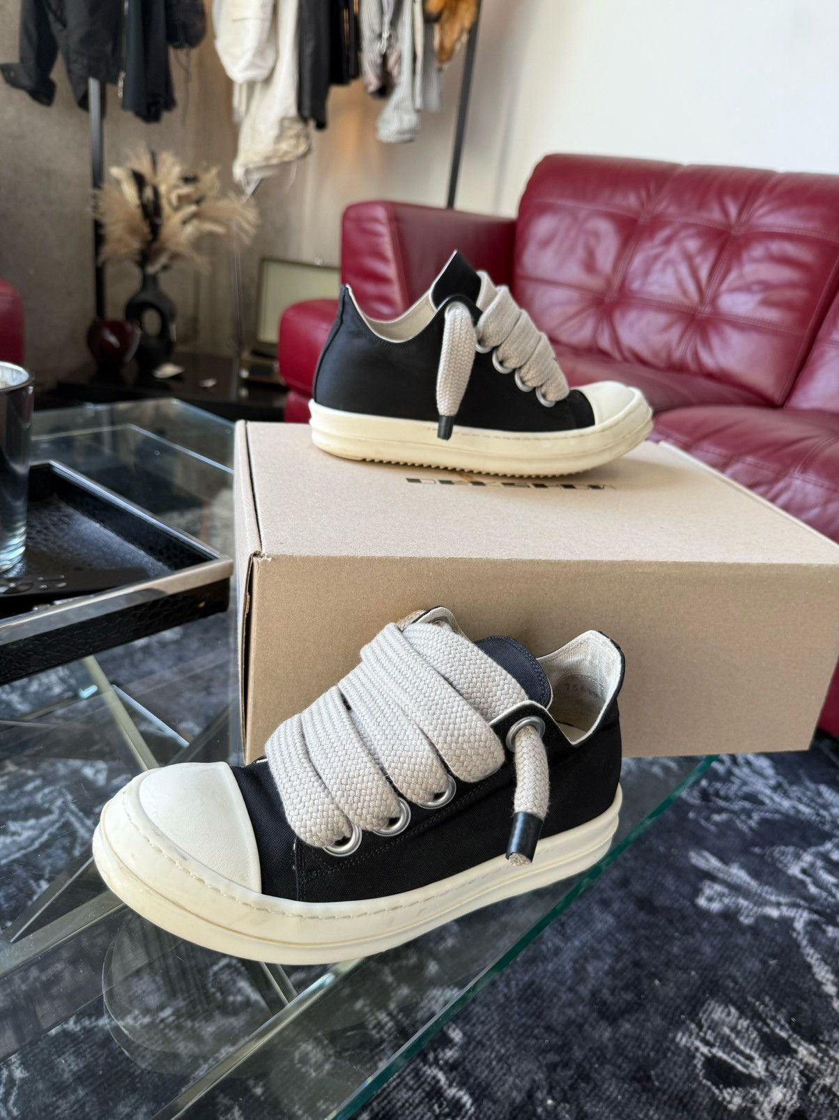 Rick Owens Rick Owens DRKSHDW chunky lace low tops Size US 7 / IT 37 - 2 Thumbnail