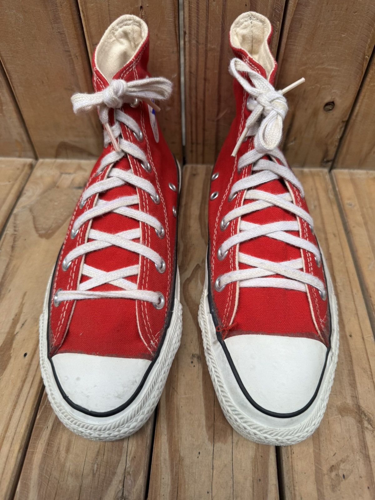 Converse VTG converse all star Hi Top canvas sneakers made in USA Size US 5 / EU 37 - 5 Thumbnail