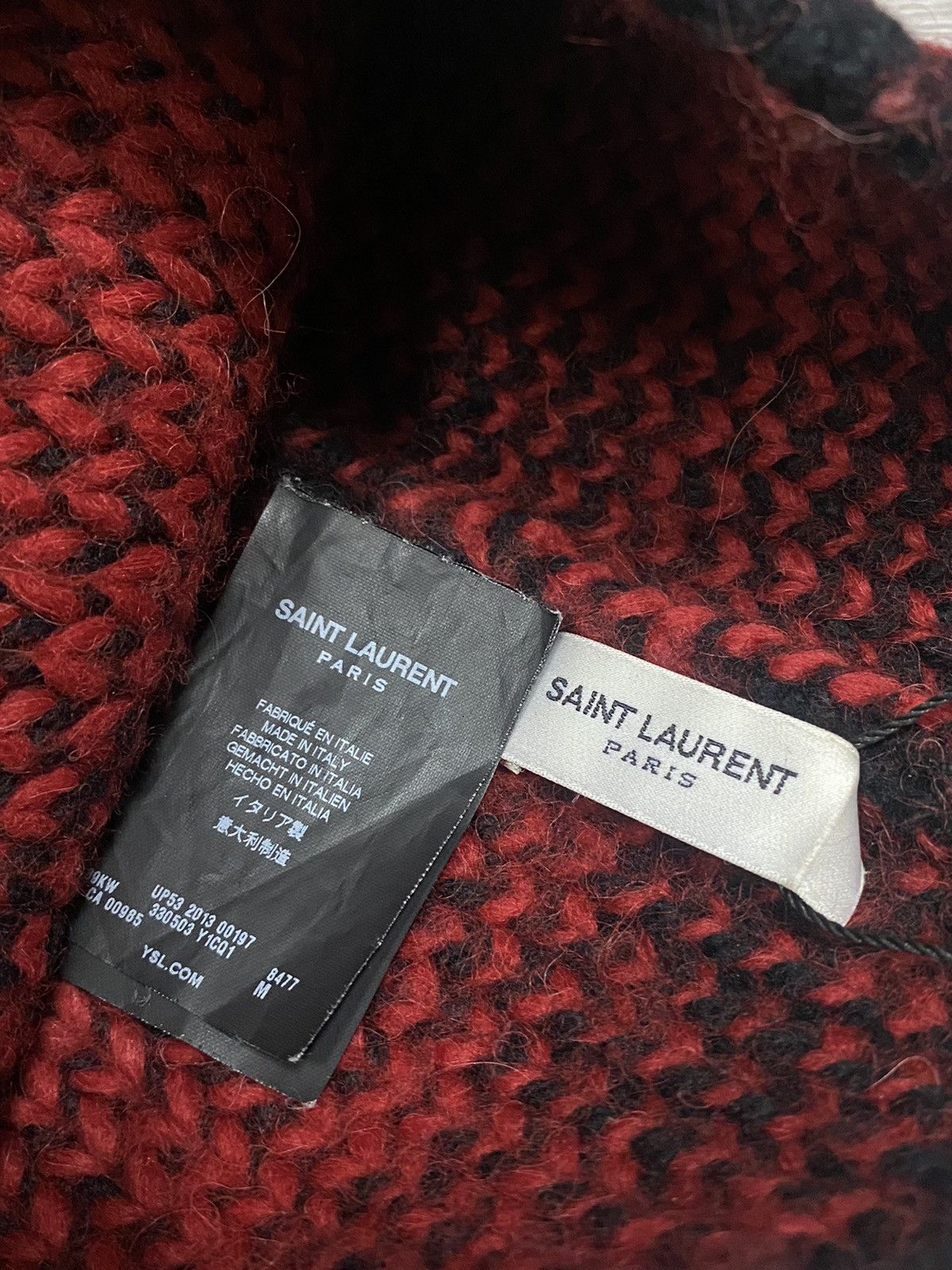 Hedi Slimane × Saint Laurent Paris Saint Laurent aw2013 RARE wool Angora check hat Size ONE SIZE - 3 Thumbnail
