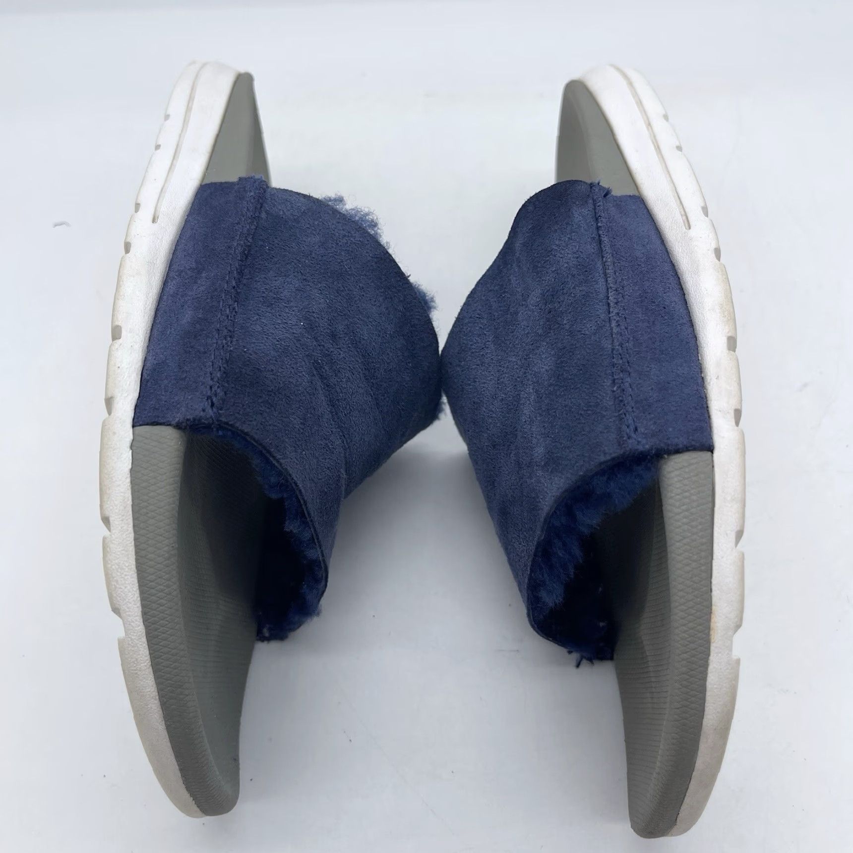 Ugg UGG Xavier Twin Face Men's Slides Navy Blue Size 8 Slippers Sandals Casual Slip On Fur Trim M Treadlite EVA foam Size ONE SIZE - 4 Thumbnail
