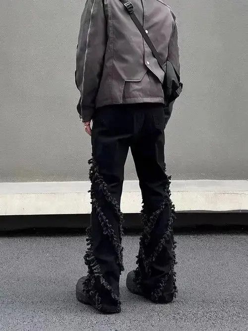 Other Vintage fringed raw edge bootcut jeans Size US 32 / EU 48 - 3 Thumbnail