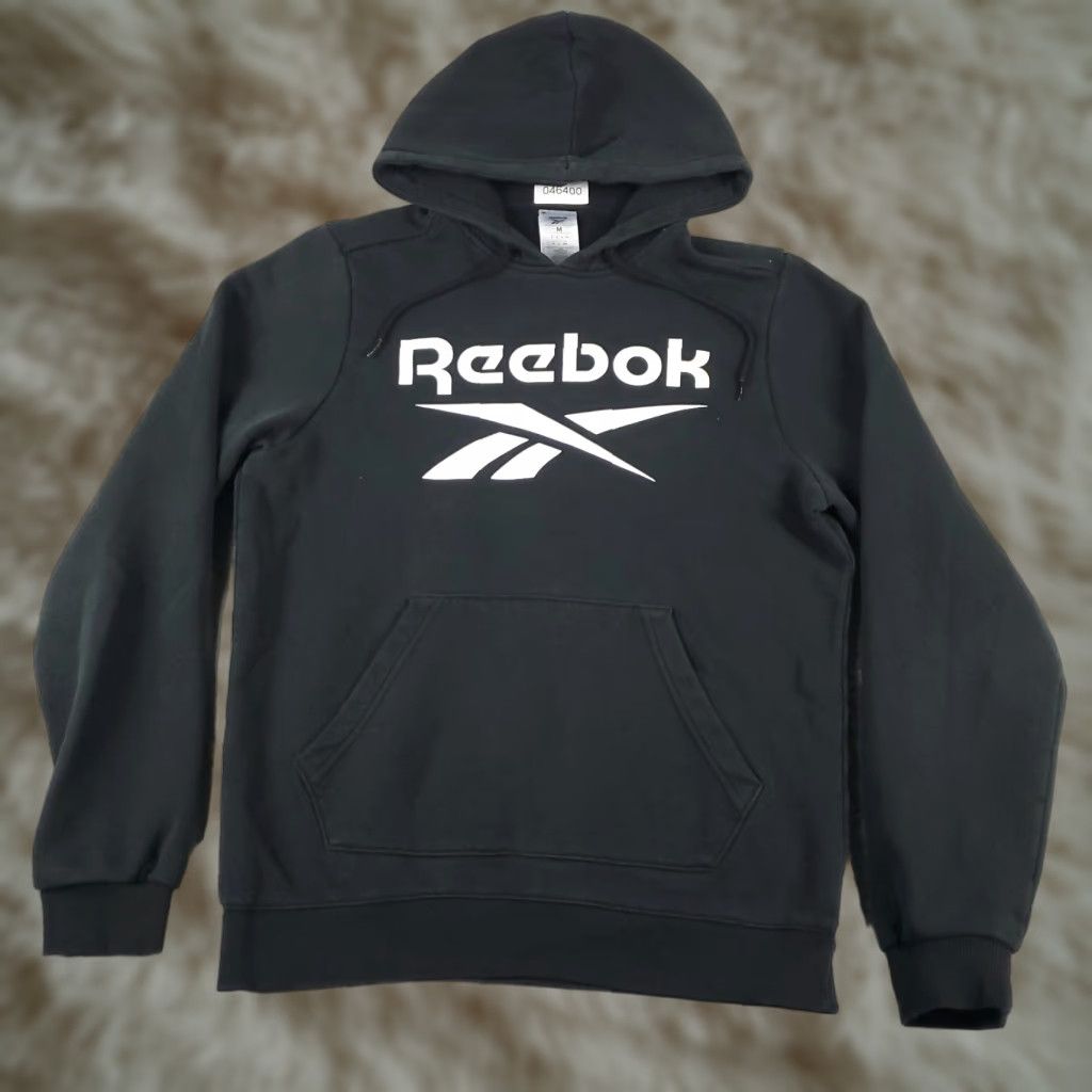 Reebok Reebok Hoodie Mens Medium Black Casual Pullover Sweatshirt Fleece Size US M / EU 48-50 / 2 - 1 Thumbnail