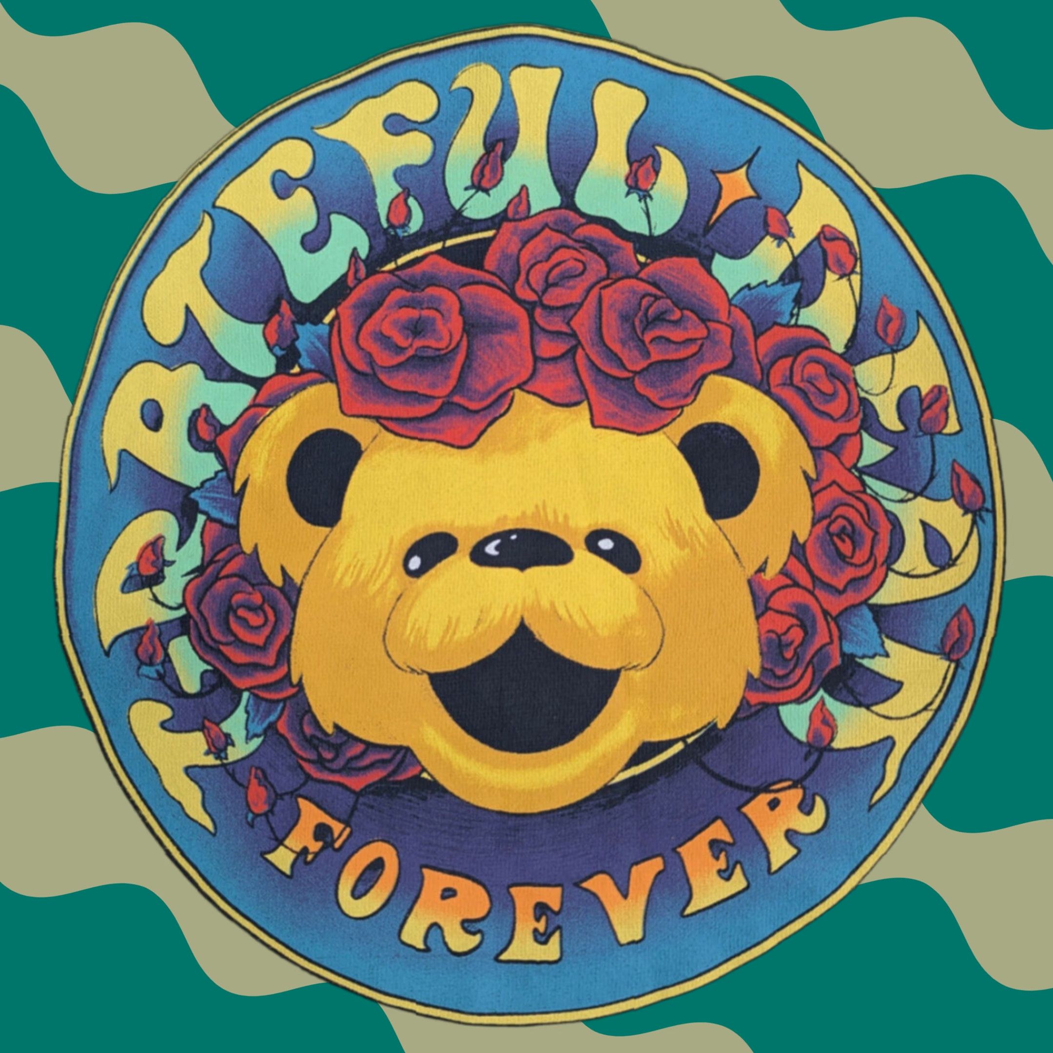 Vintage Grateful Dead Sweatshirt Womens 2XL Brown Tie Dye Bear Roses Hippie Band Pullover Crew Neck Long Sleeve Cotton Blend Knit Casual Size XXL / US 16-18 / IT 52-54 - 1 Thumbnail