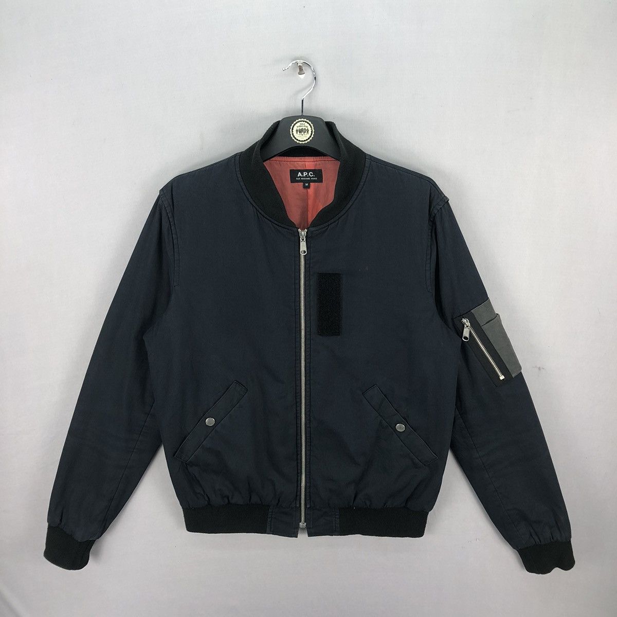 A.P.C. Vintage A.P.C Rue Madame Paris Bomber Jacket Blue Faded Size US S / EU 44-46 / 1 - 1 Thumbnail