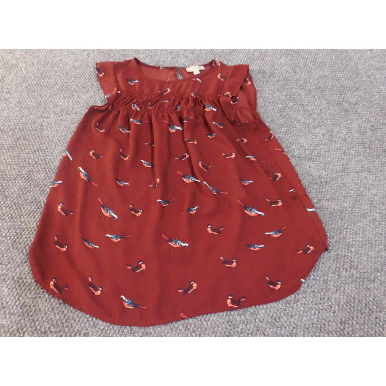 Loft Loft Outlet Bird Print Flutter Sleeve Blouse Small Womens Polyester Casual Shirt - Womens Size S / US 4 / IT 40 - 6 Thumbnail