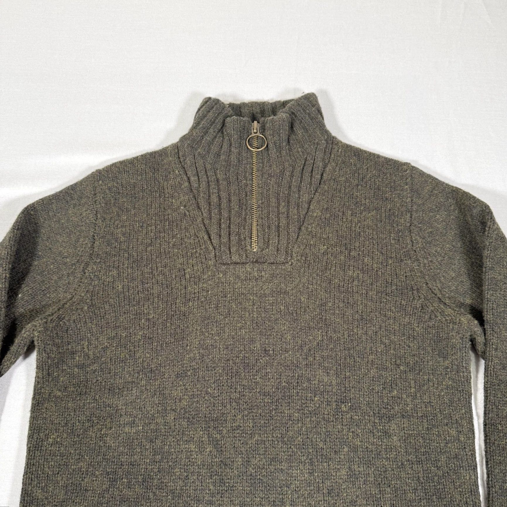 Taylor Stitch Taylor Stitch Sweater Mens 38 Green Merino Wool 1/4 Zip Pullover Knit Wool Outdoor Casual Size US M / EU 48-50 / 2 - 2 Thumbnail