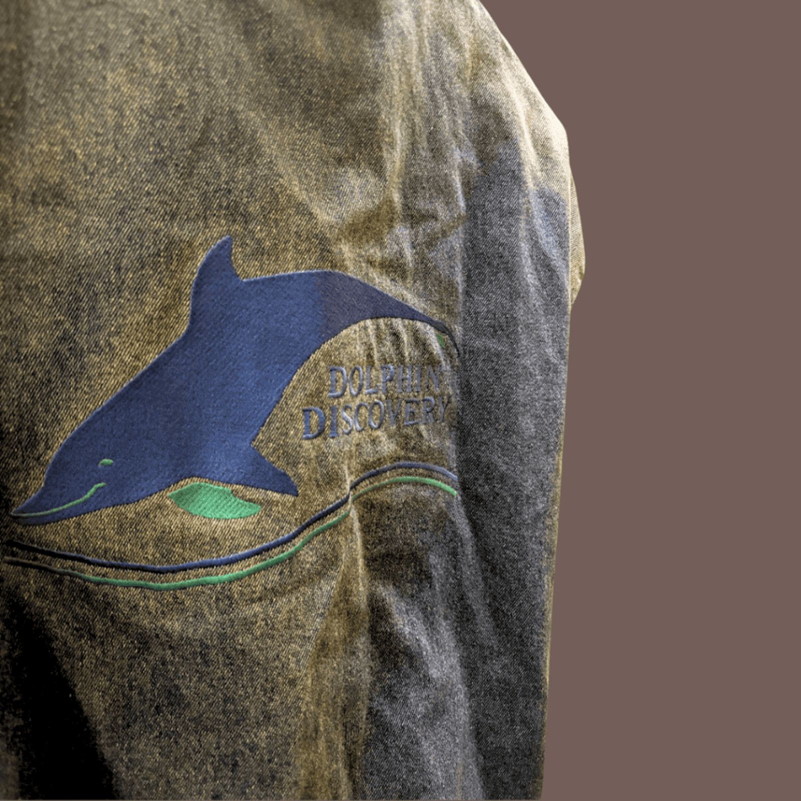 Vintage VTG Denim Varsity | Six Flags Marine World | 90s Dolphin Size US L / EU 52-54 / 3 - 4 Thumbnail