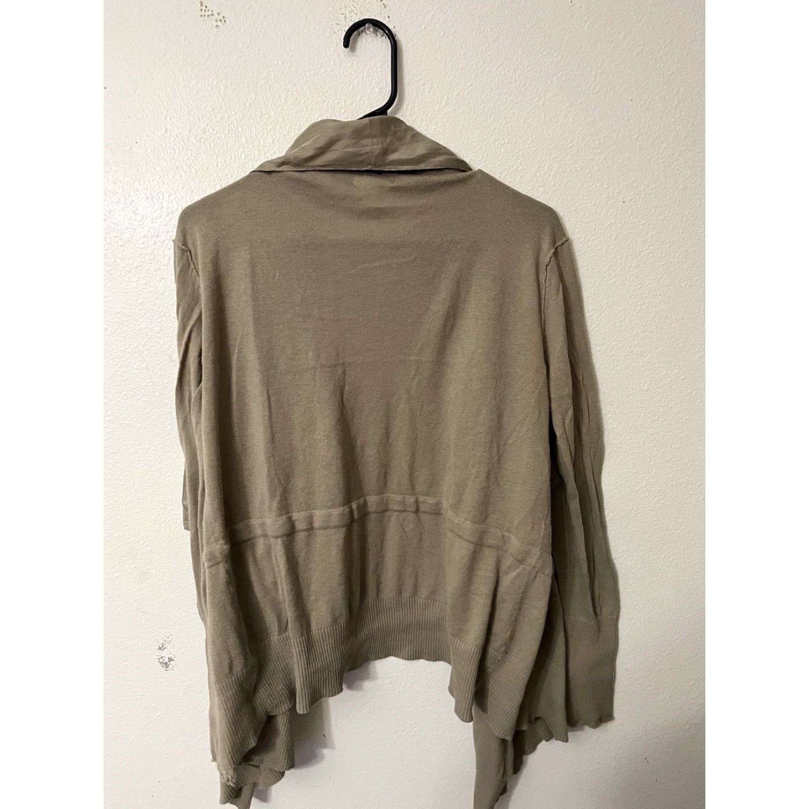 DKNY DKNY Cardigan Womens L Brown Open Cropped Long Sleeves Knit Heather Metallic Thread Casual Fashion Size L / US 10 / IT 46 - 4 Thumbnail