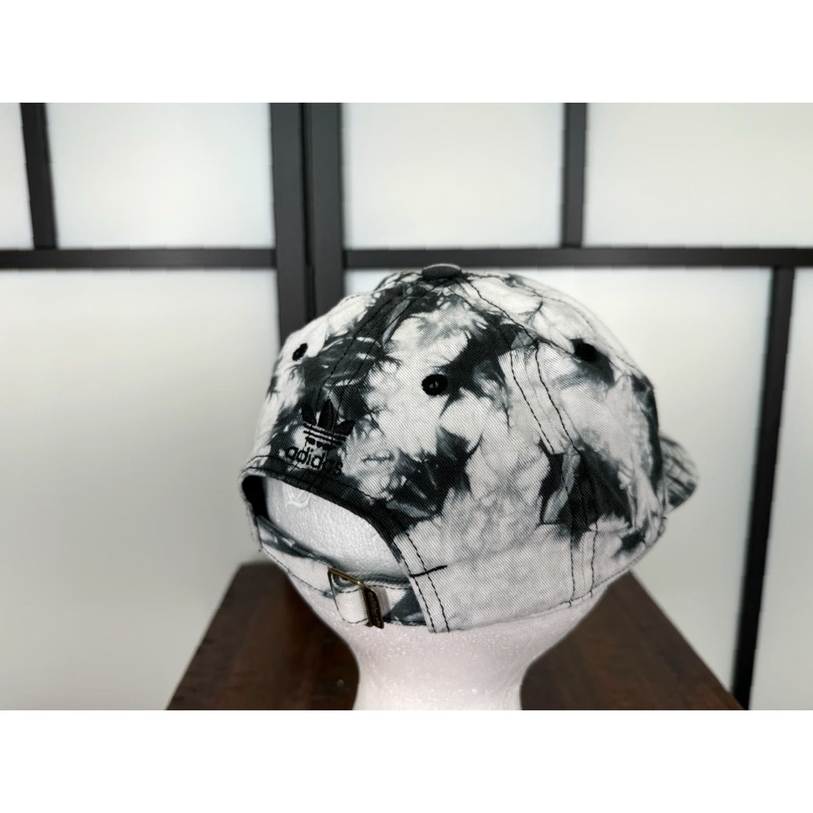 Adidas Adidas Hat Cap Strap Back Womens One Size White Black Tie Dye 100% Cotton Twill Shirt Snapback Womens Beach Aloha Logo Adjustable Size ONE SIZE - 7 Thumbnail