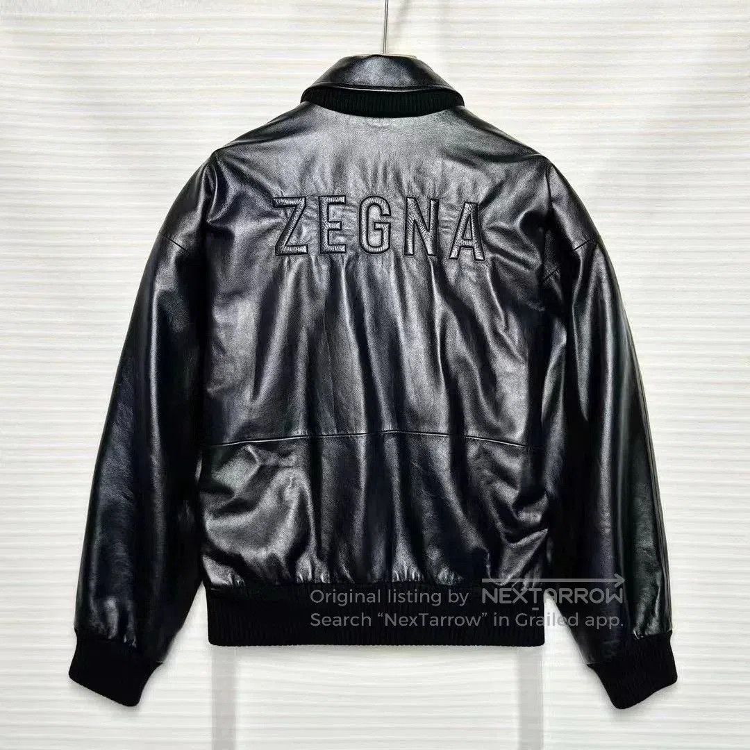 FOG FOG x EZ Logo Embossed Leather Jacket. Size US S / EU 44-46 / 1 - 2 Thumbnail