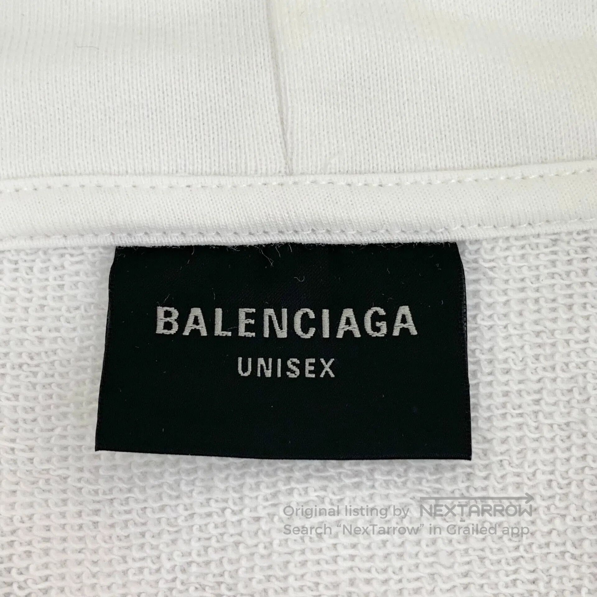Balenciaga Balenciaga White logo letter print cotton hooded long slee Size US S / EU 44-46 / 1 - 5 Thumbnail