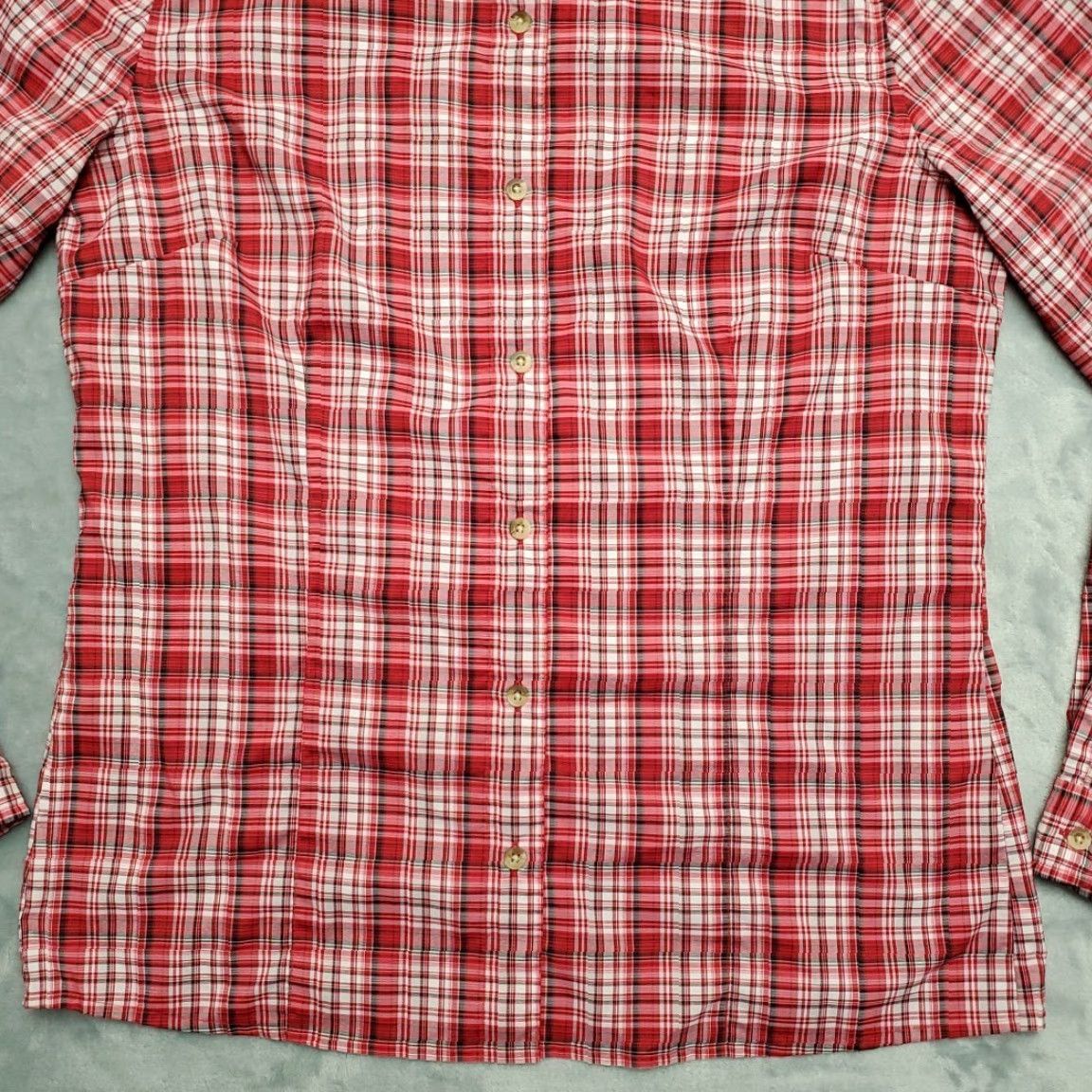 Vintage VINTAGE American Outback Shirt Womens Large Red Plaid Vented Roll Tab Sleeves Hike Fish Size L / US 10 / IT 46 - 2 Thumbnail