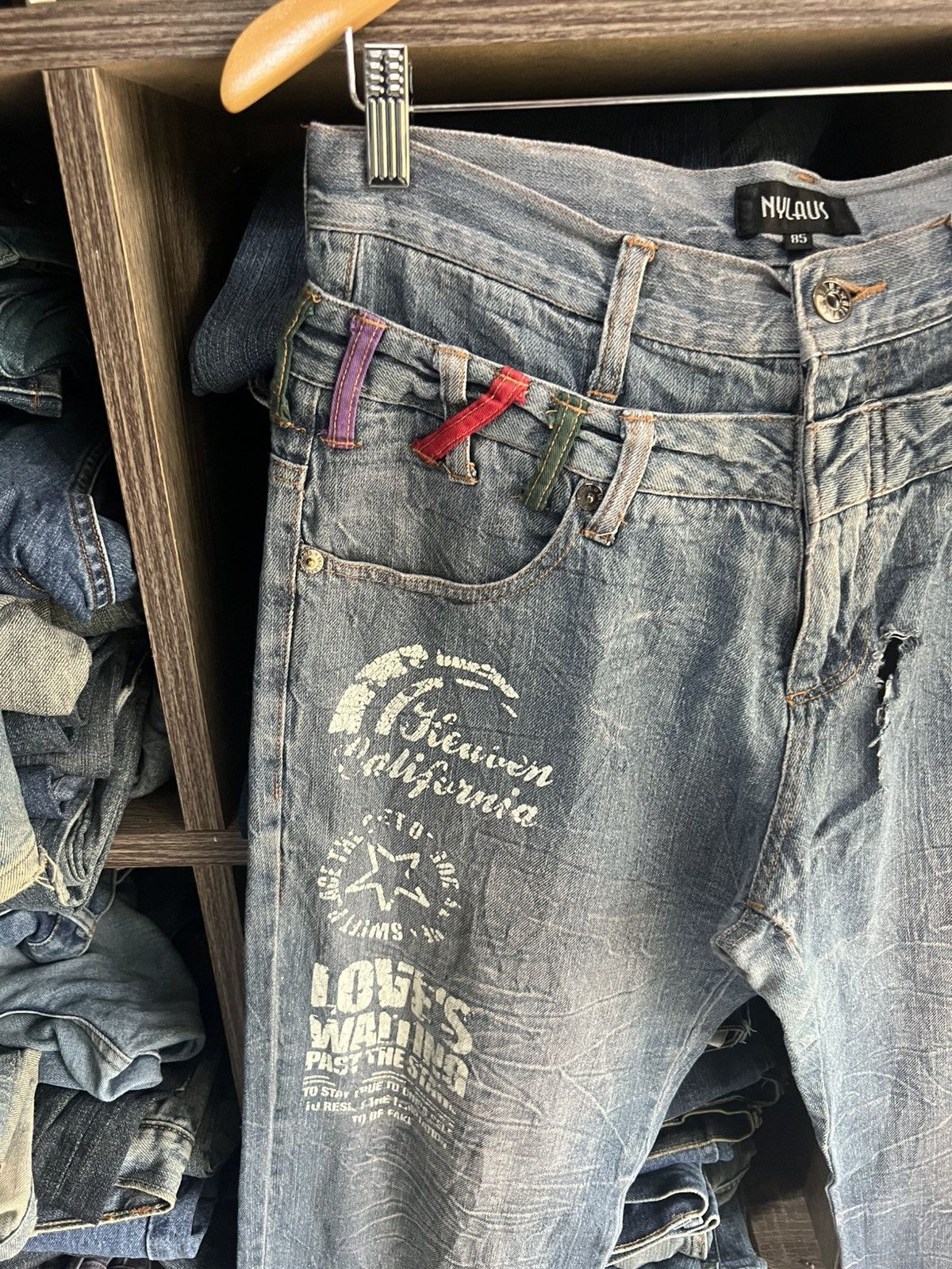 If Six Was Nine 🔥Nylaus Double Waist Hysteric Inspired Flared Denim Size US 32 / EU 48 - 8 Thumbnail