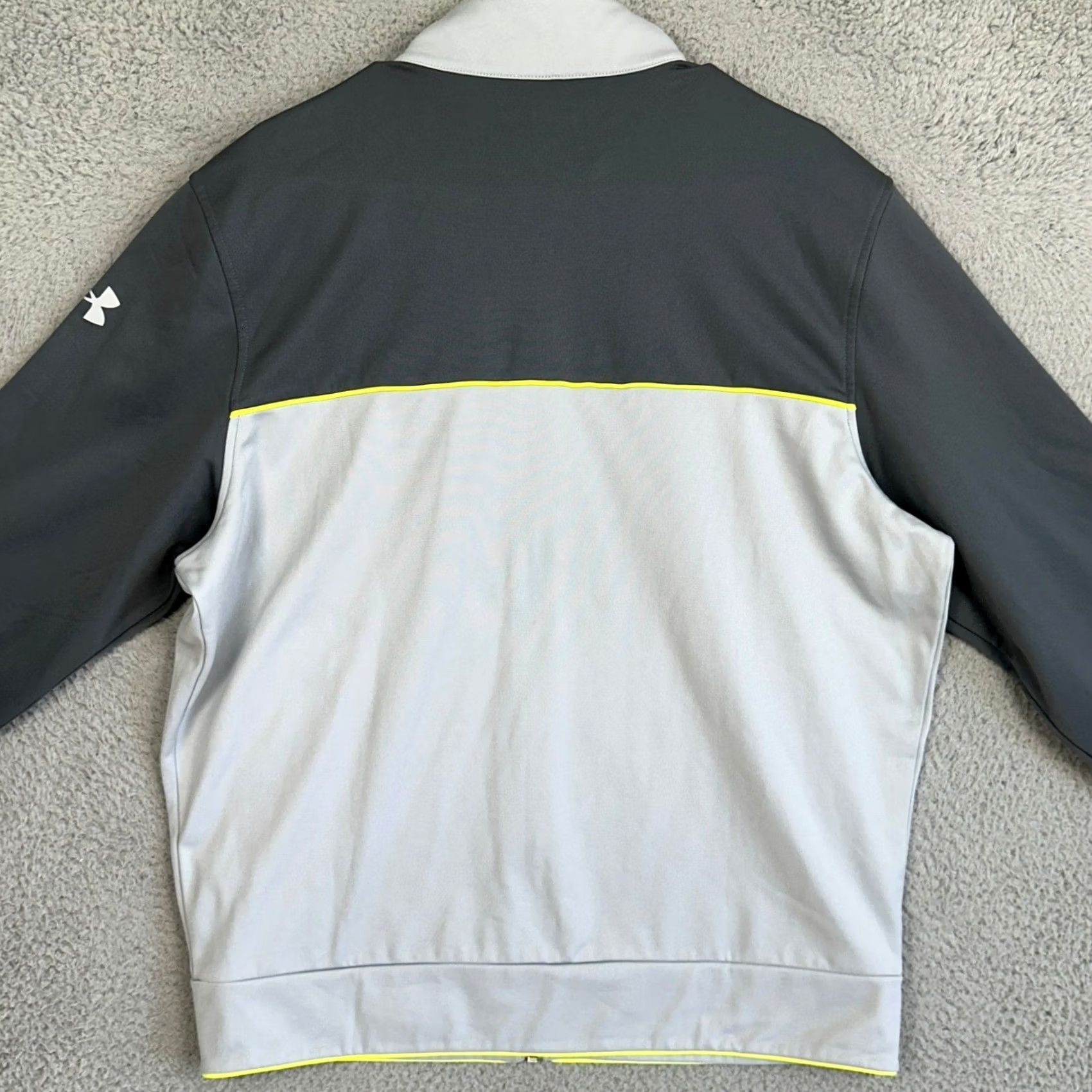 Under Armour Under Armour Project Rock Track Jacket Mens L Grey Colorblock Full Zip Athletic Casual Size US L / EU 52-54 / 3 - 3 Thumbnail