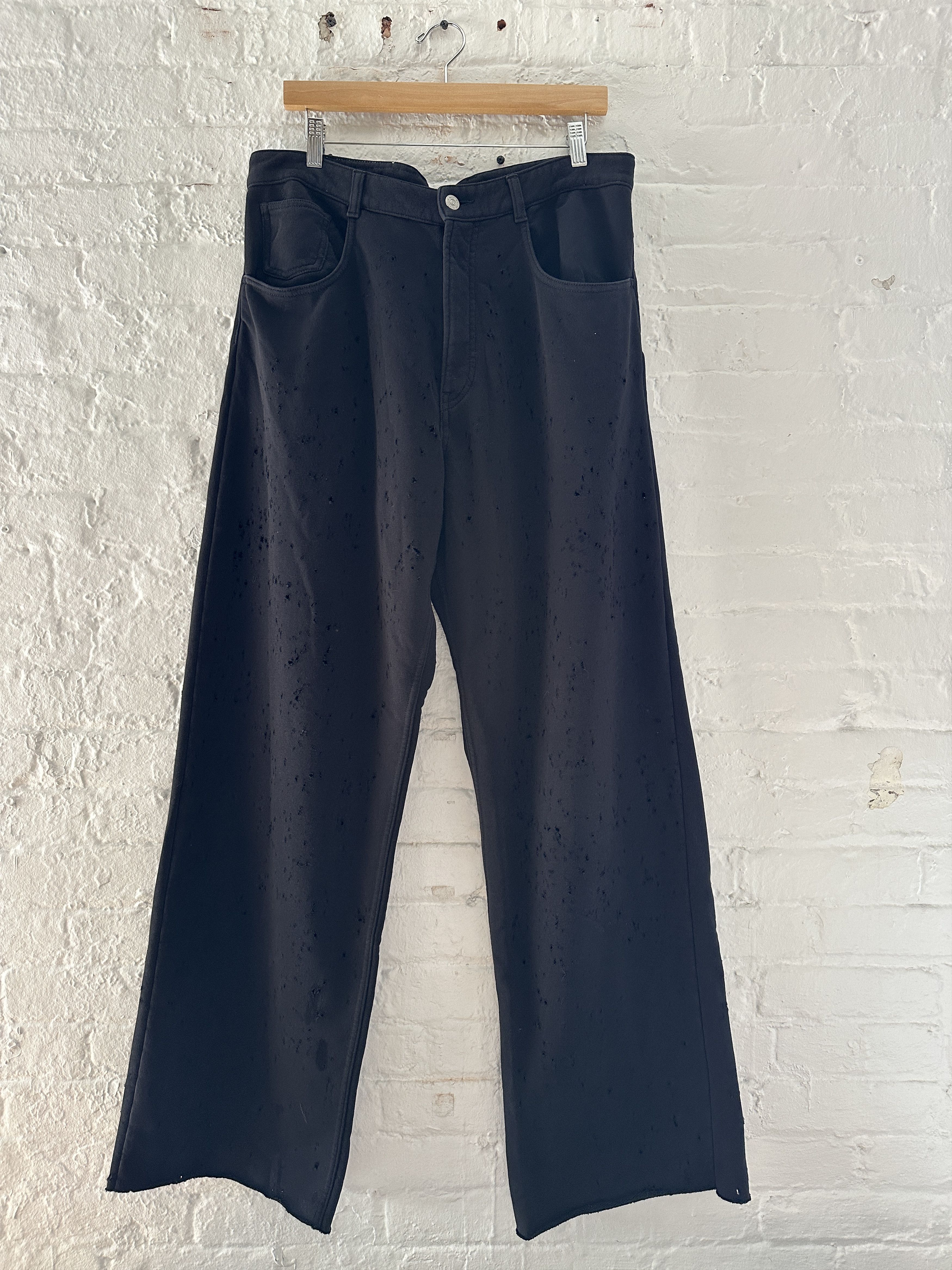 Maison Margiela Maison Margiela Perforated Wide Leg Lounge Trousers Size US 34 / EU 50 - 1 Thumbnail