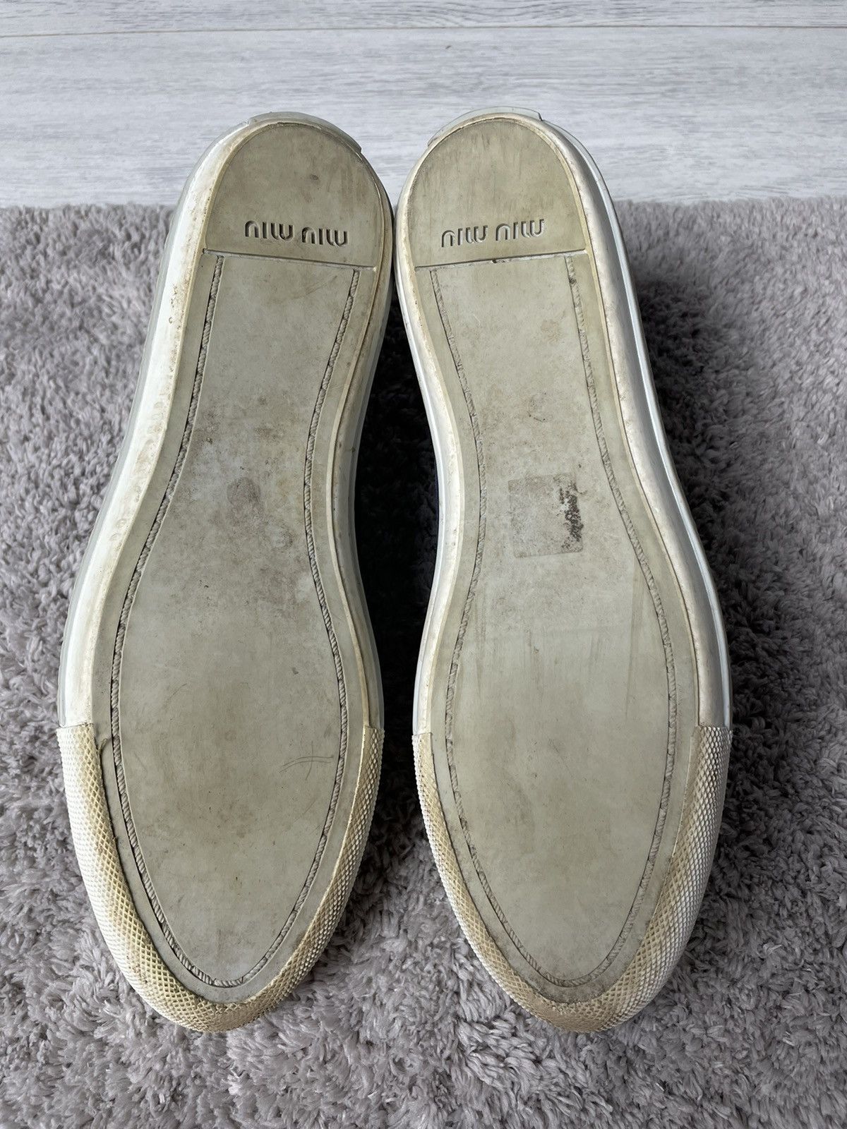 Miu Miu Prada Miu Miu Suede Metal Cap Sneakers Size US 10.5 / IT 40.5 - 7 Thumbnail