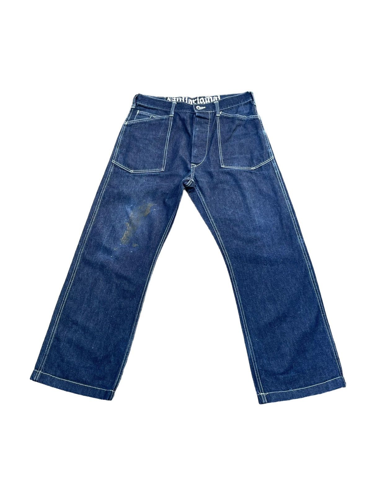 image of Military x USN Vintage Bull Original Usn Style Baker Pant in Blue, Men's (Size 33)