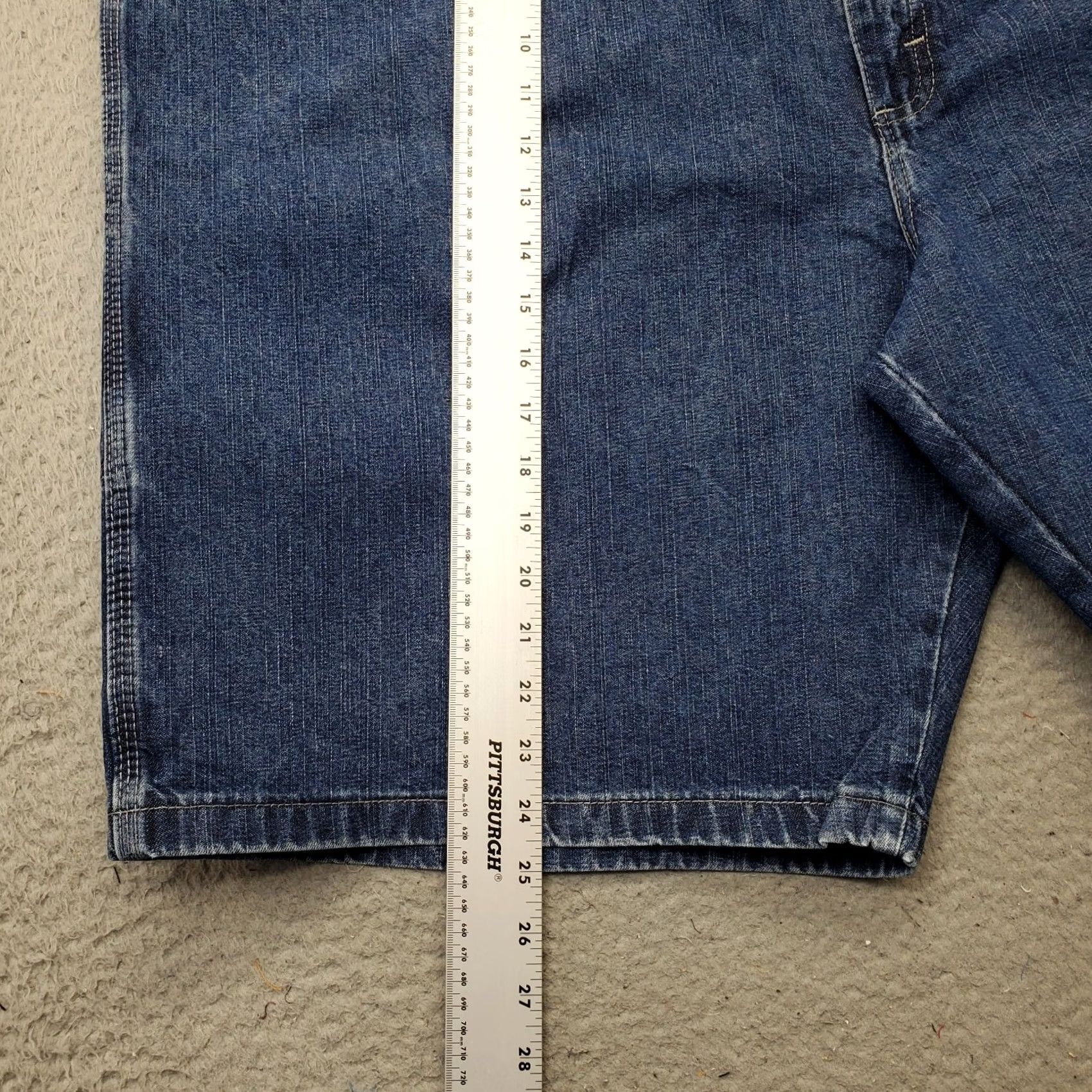 Wrangler Wrangler Mens Blue Denim Carpenter Shorts 48 Bermuda Regular Fit Flat Front 5-Pocket Denim Workwear Casual Workswear Size US 32 / EU 48 - 3 Thumbnail