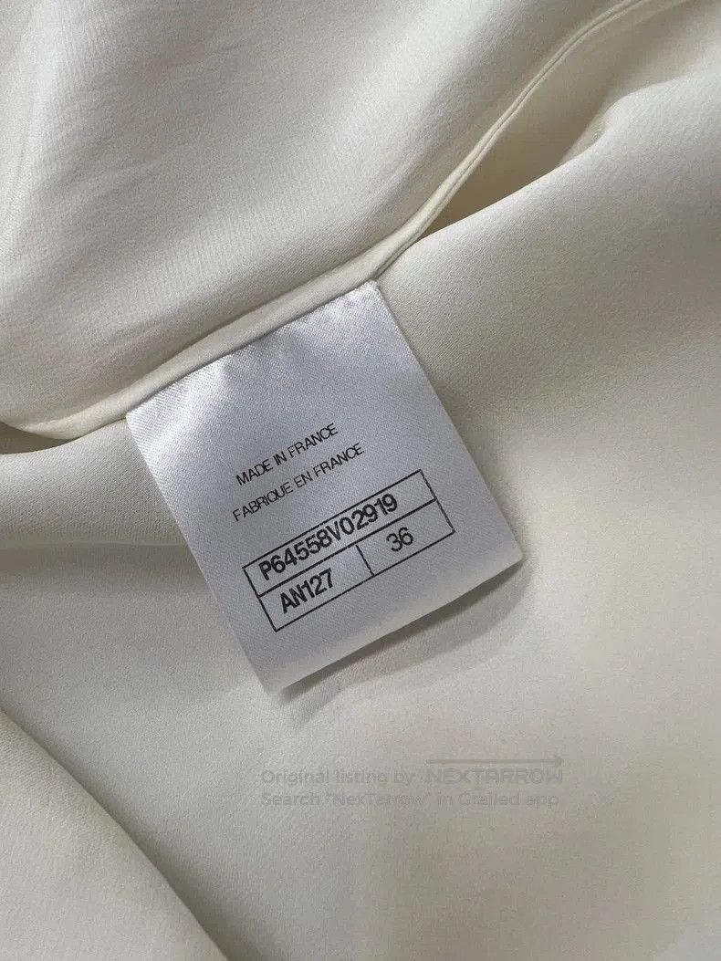Chanel Chanel White Silk Long Sleeve Shirt. Size US S / EU 44-46 / 1 - 7 Thumbnail