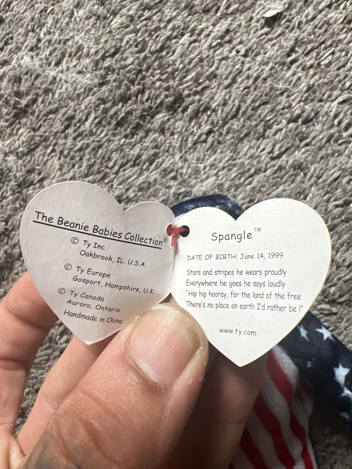 Vintage 1999 Ty Spangle Beanie Baby Size ONE SIZE - 4 Thumbnail