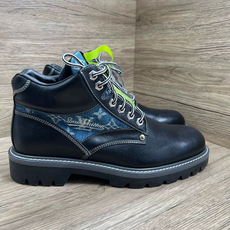 Louis Vuitton Louis Vuitton Oberkampt Black and Blue Doc Martens shoes Size US 8 / EU 41 - 3 Thumbnail