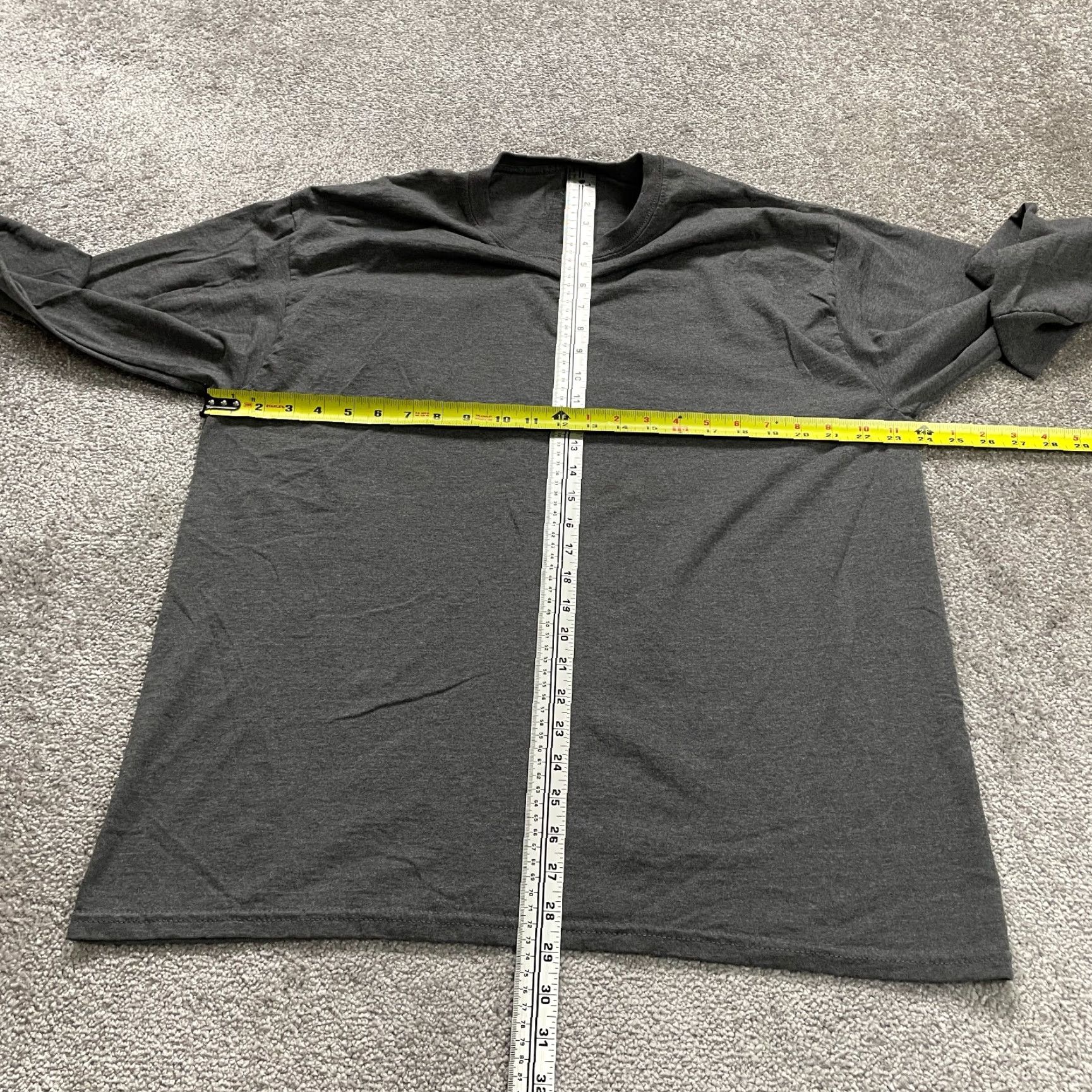 Fruit Of The Loom Fruit Of The Loom Shirt Mens XL Gray Cotton Long Sleeve Crew Neck T-Shirt Size US XL / EU 56 / 4 - 6 Thumbnail
