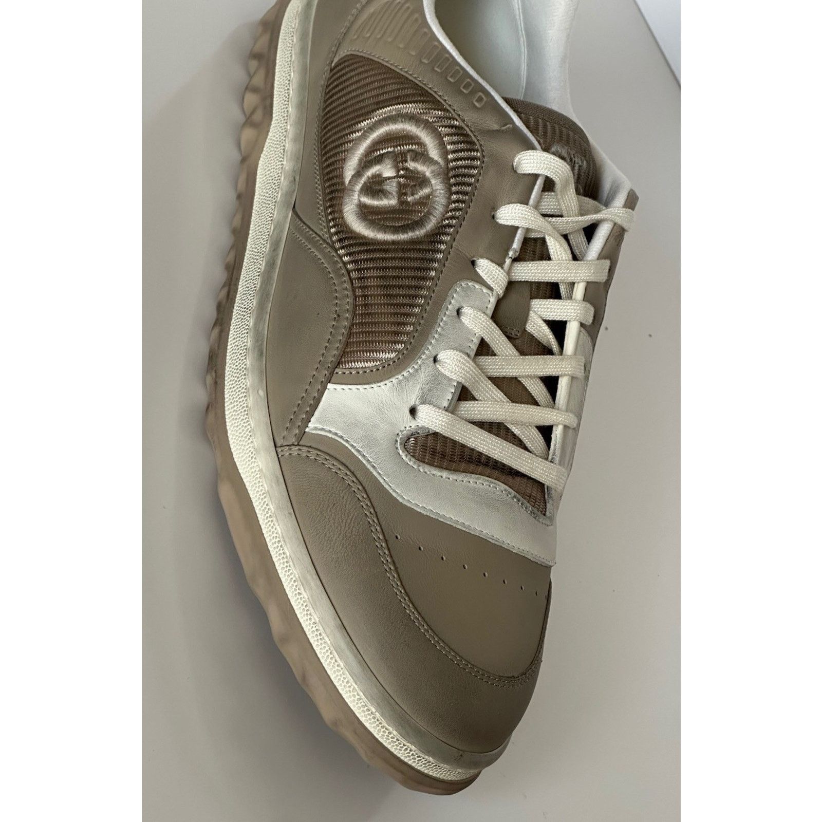 Gucci Gucci Dali Soft Gray/White Leather Sneakers 12.5 US 778301 Size US 12.5 / EU 45-46 - 7 Thumbnail