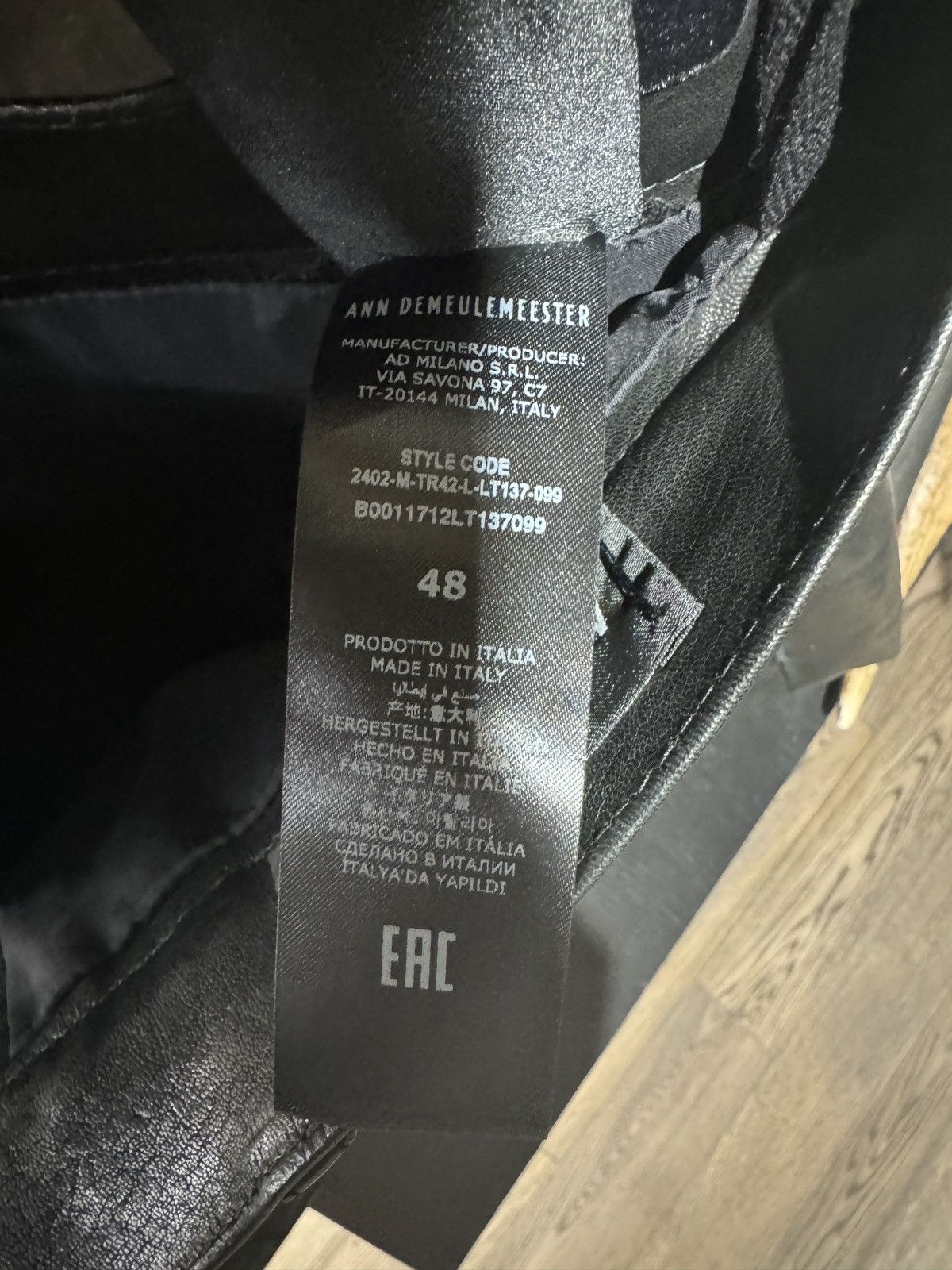 Ann Demeulemeester Last Size Ann Demeulemeester FW 24 Black Leather Pants Size US 34 / EU 50 - 8 Thumbnail