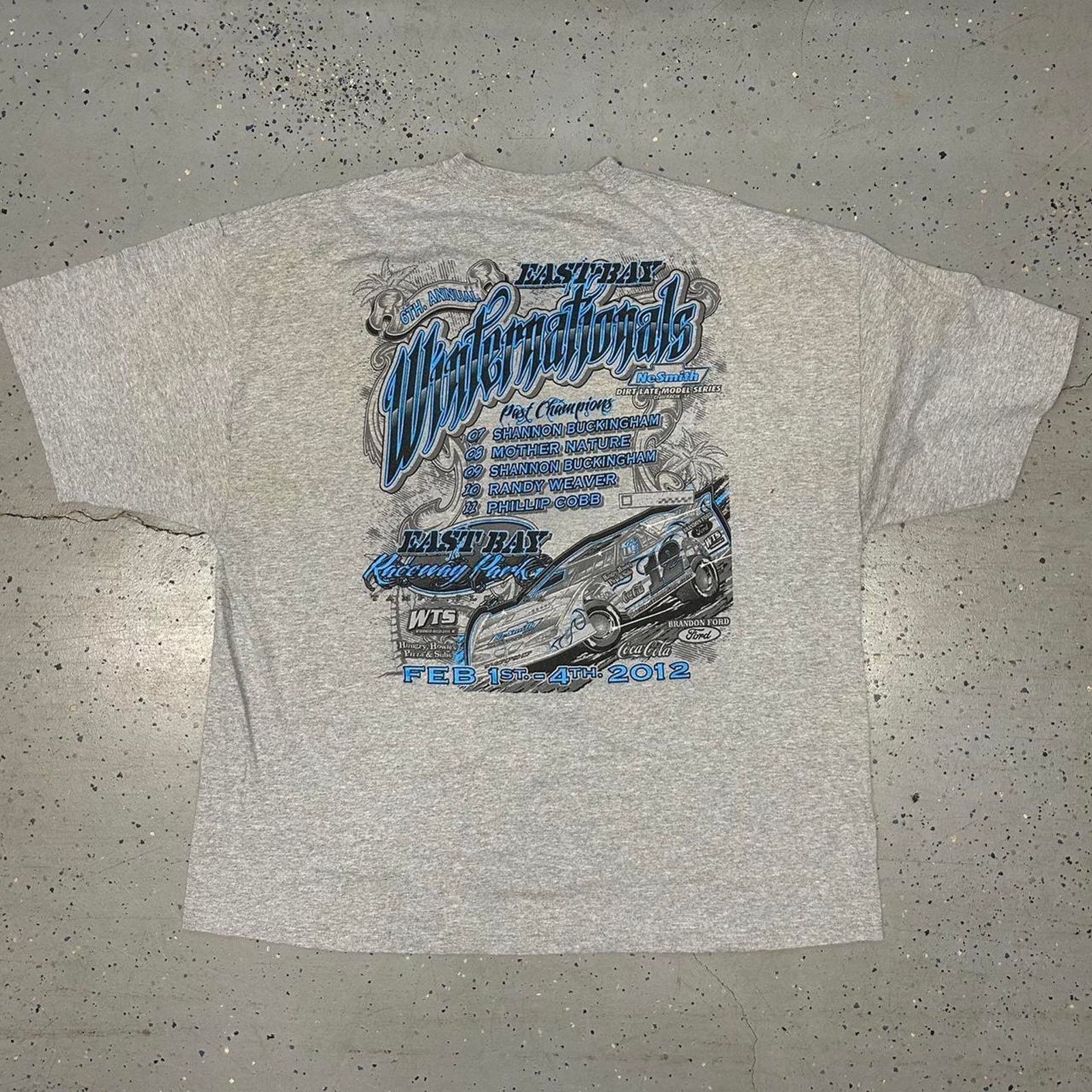 Other Y2K Grey and blue Winter Nationals racing tee Size US XXL / EU 58 / 5 - 6 Thumbnail